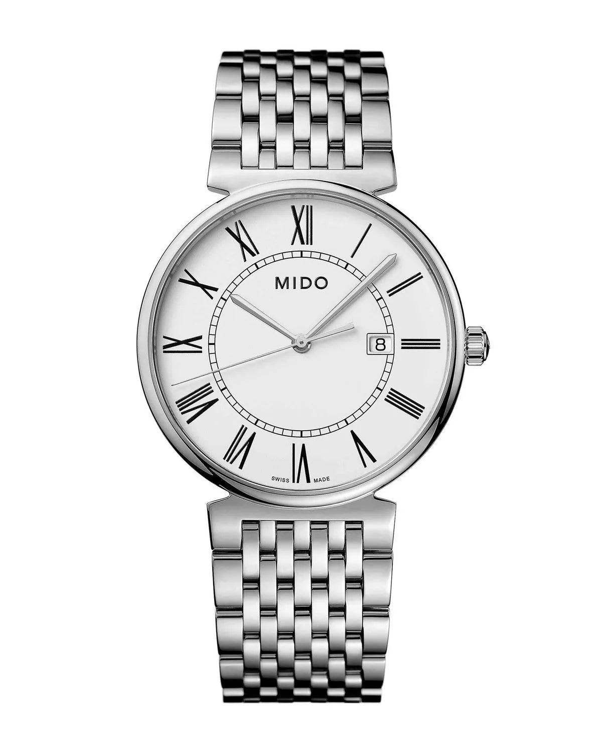 Reloj Mido Dorada Acero Blanco