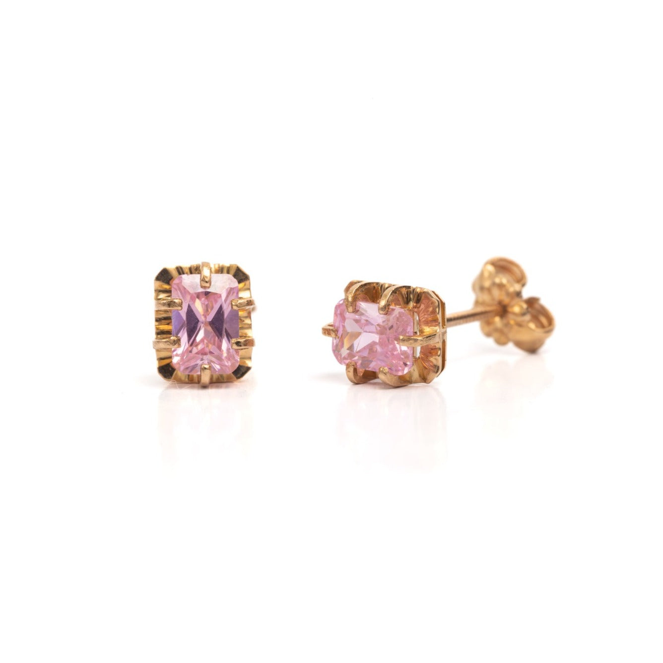 Aros Grandes De Oro Rosa Con Diamantes Talla Brillante|Chocrón
