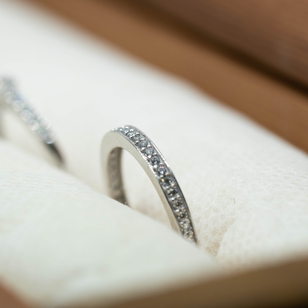 Anillo Oro Blanco 18K Circón