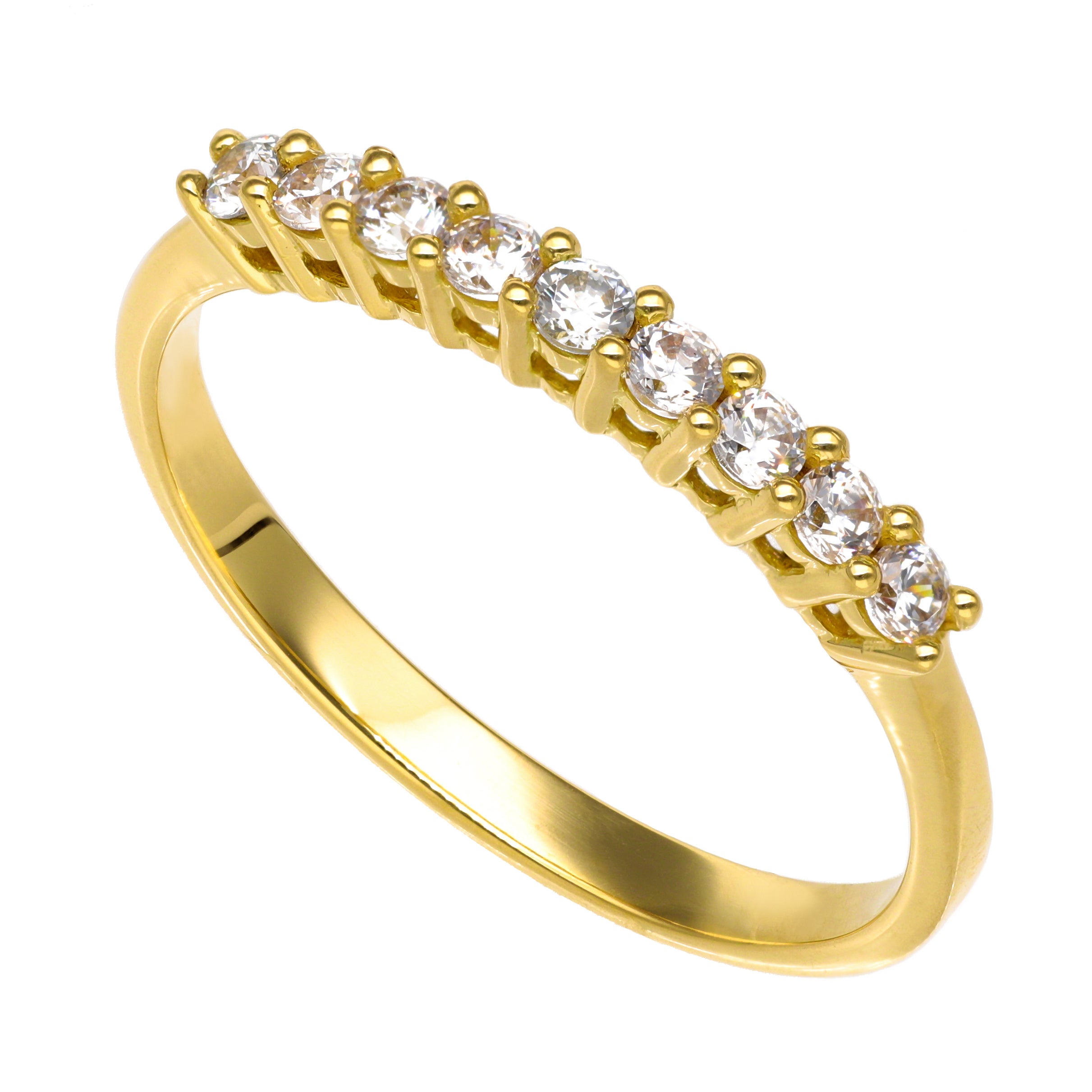 Anillo Oro Amarillo 18 K, Circón.