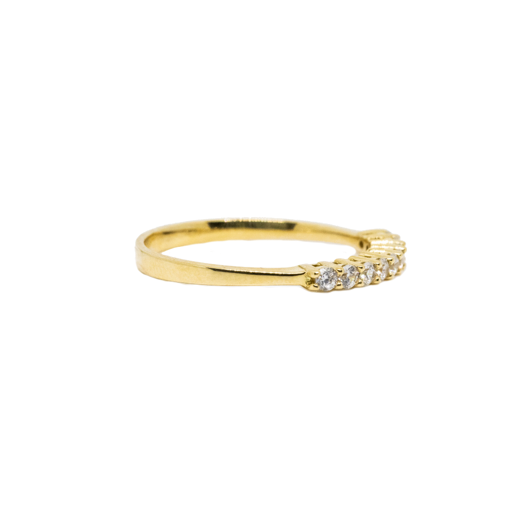 Anillo Oro Amarillo 18 K, Circón.