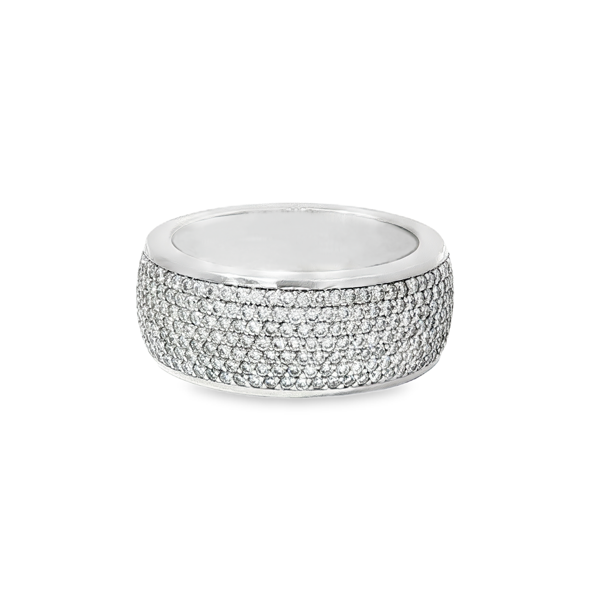 Anillo de Banda Diamantes Oro Blanco 18K