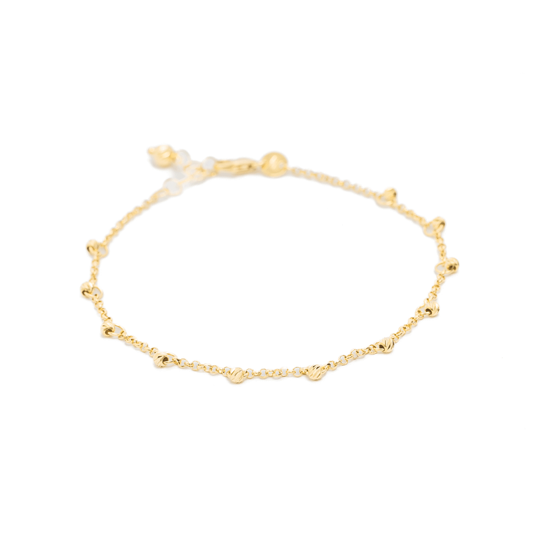 Pulsera Esferas Oro Amarillo 18 Kilates