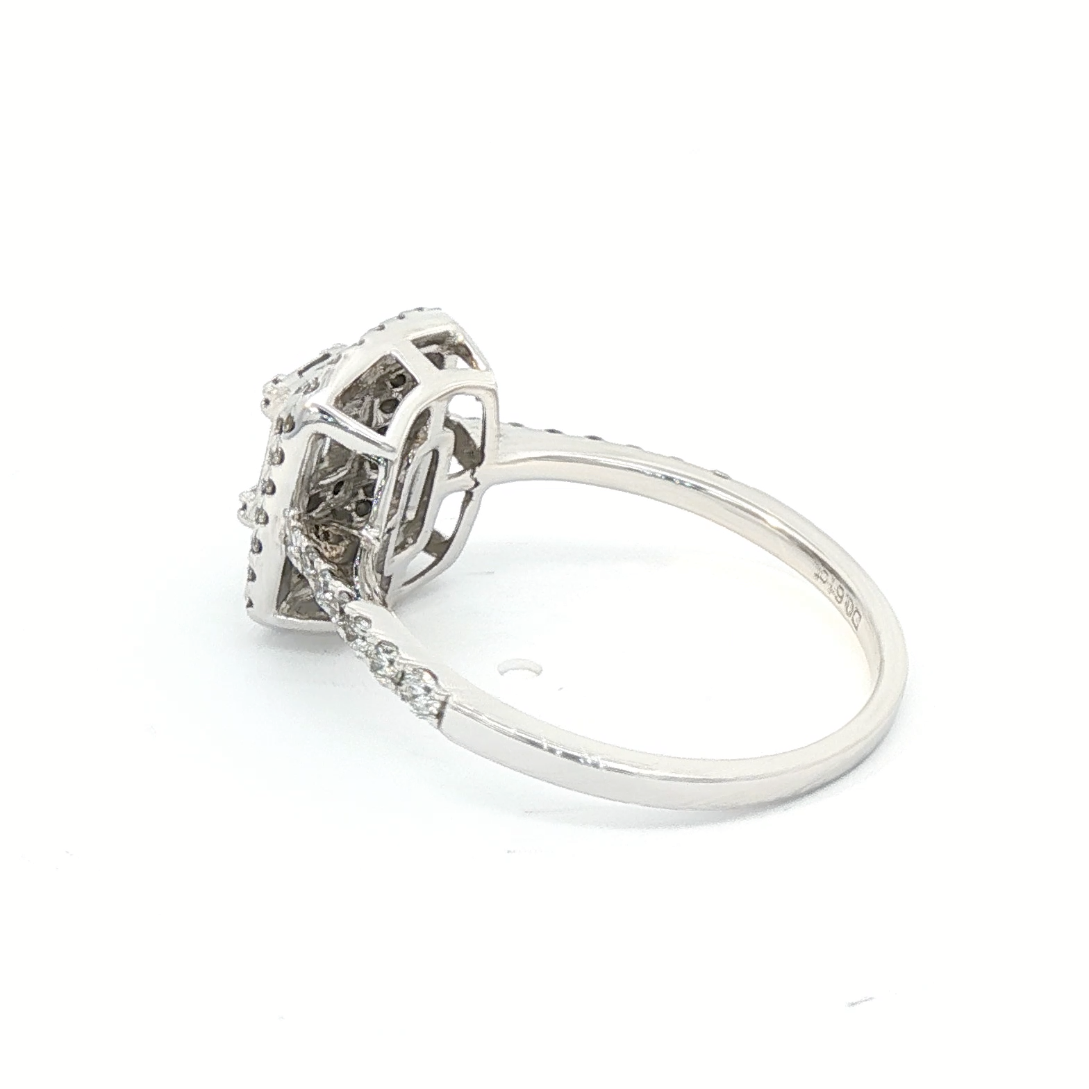 Anillo Diamante Oro blanco 18 Kilates Corte Baguette