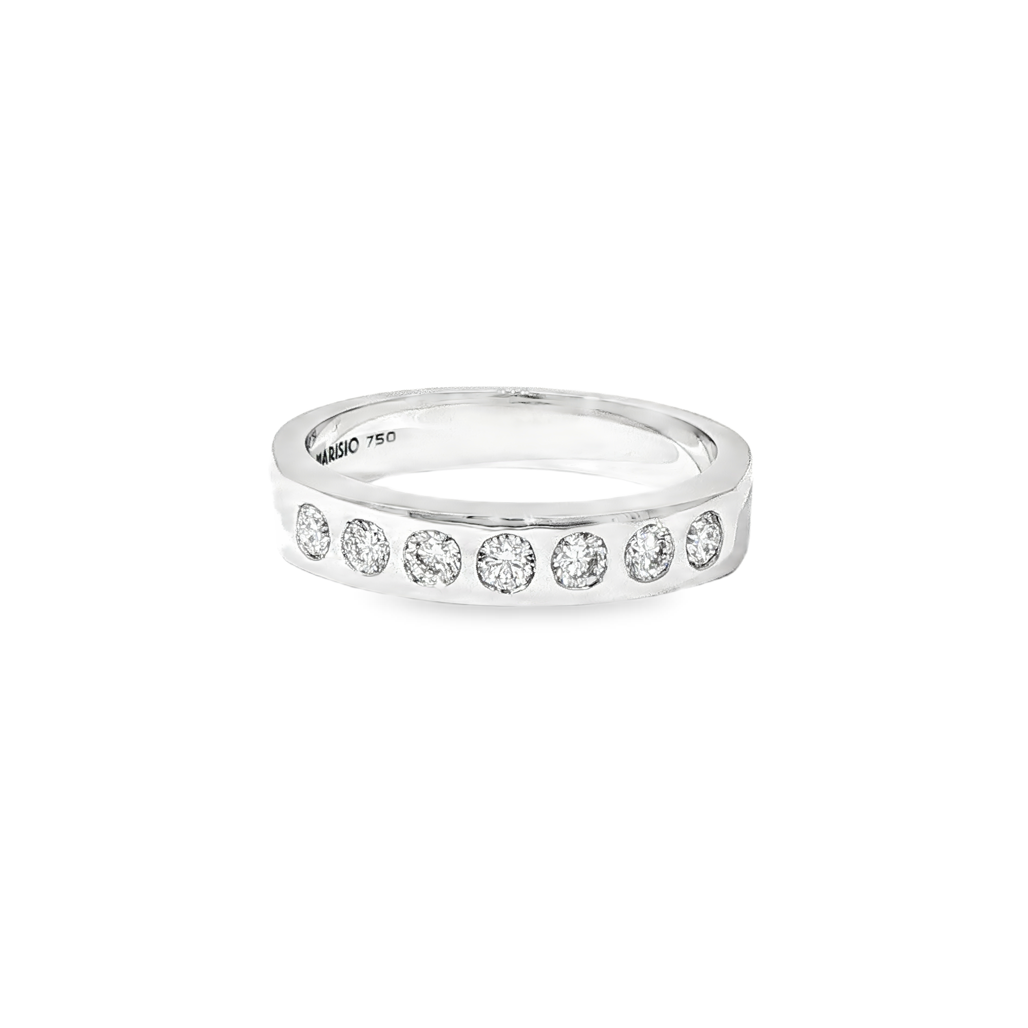 Anillo de Banda Diamantes Oro Blanco 18K