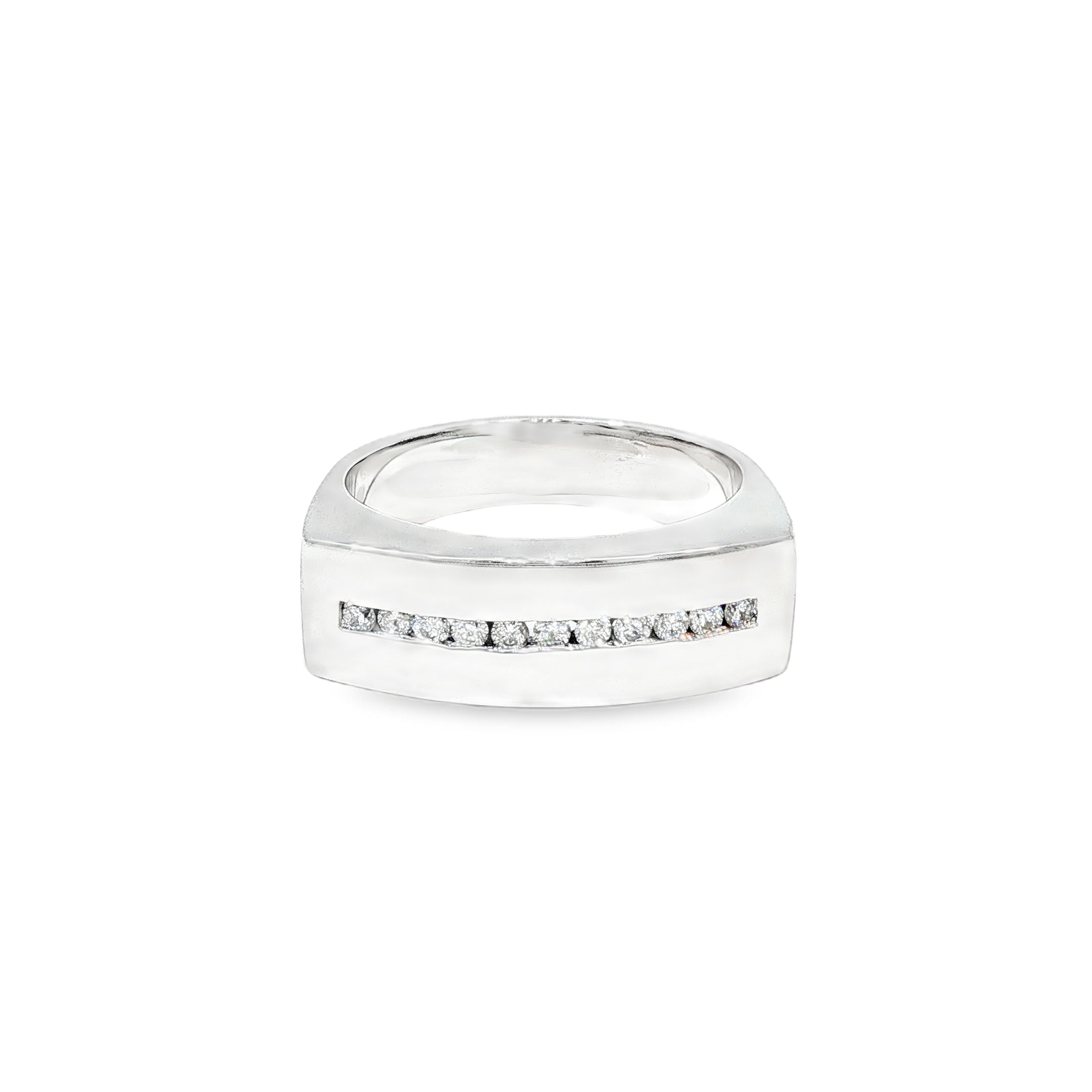 Anillo Diamantes Oro Blanco 18K