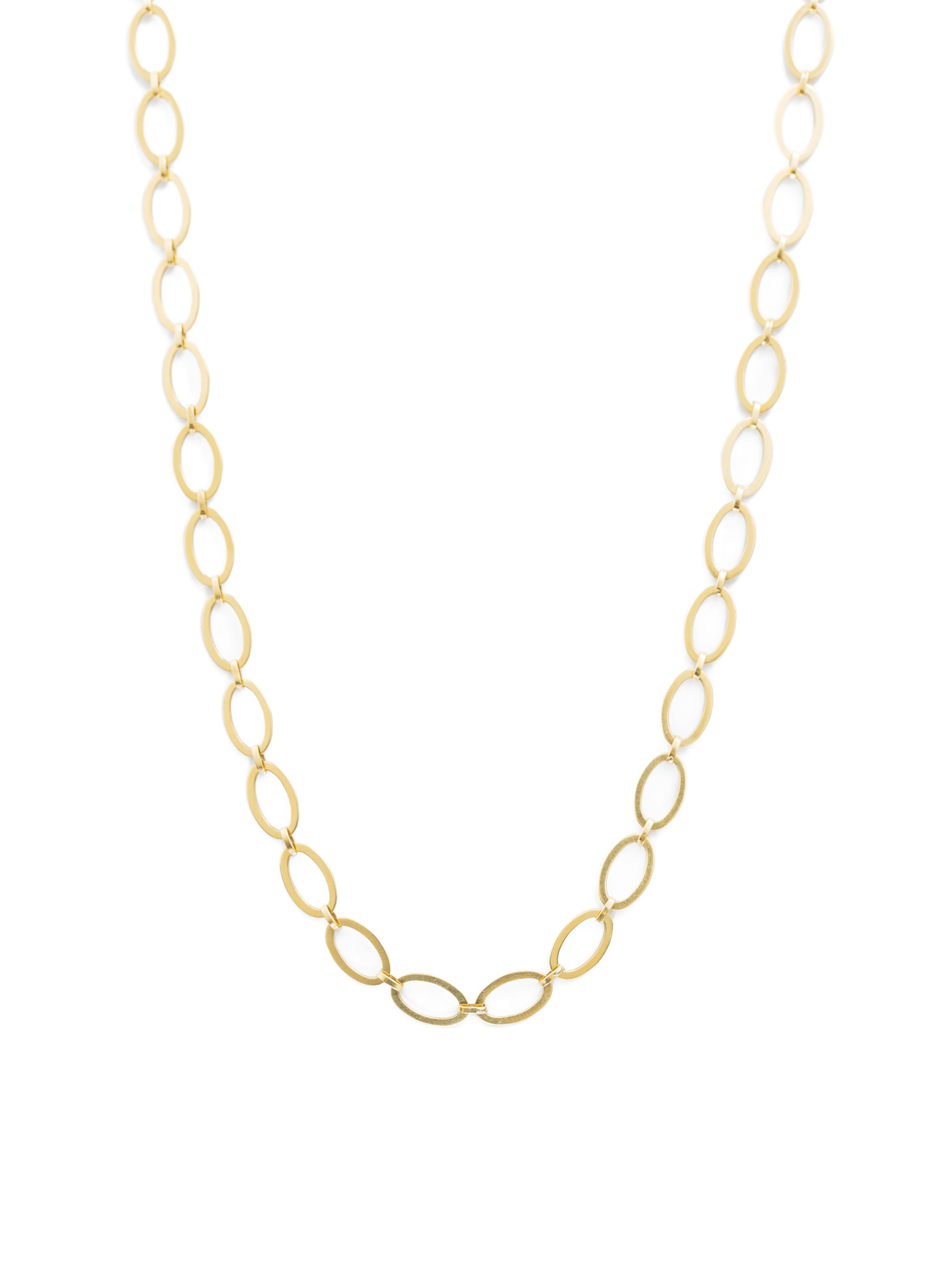 Collar Oval Oro Amarillo de 18 Kilates