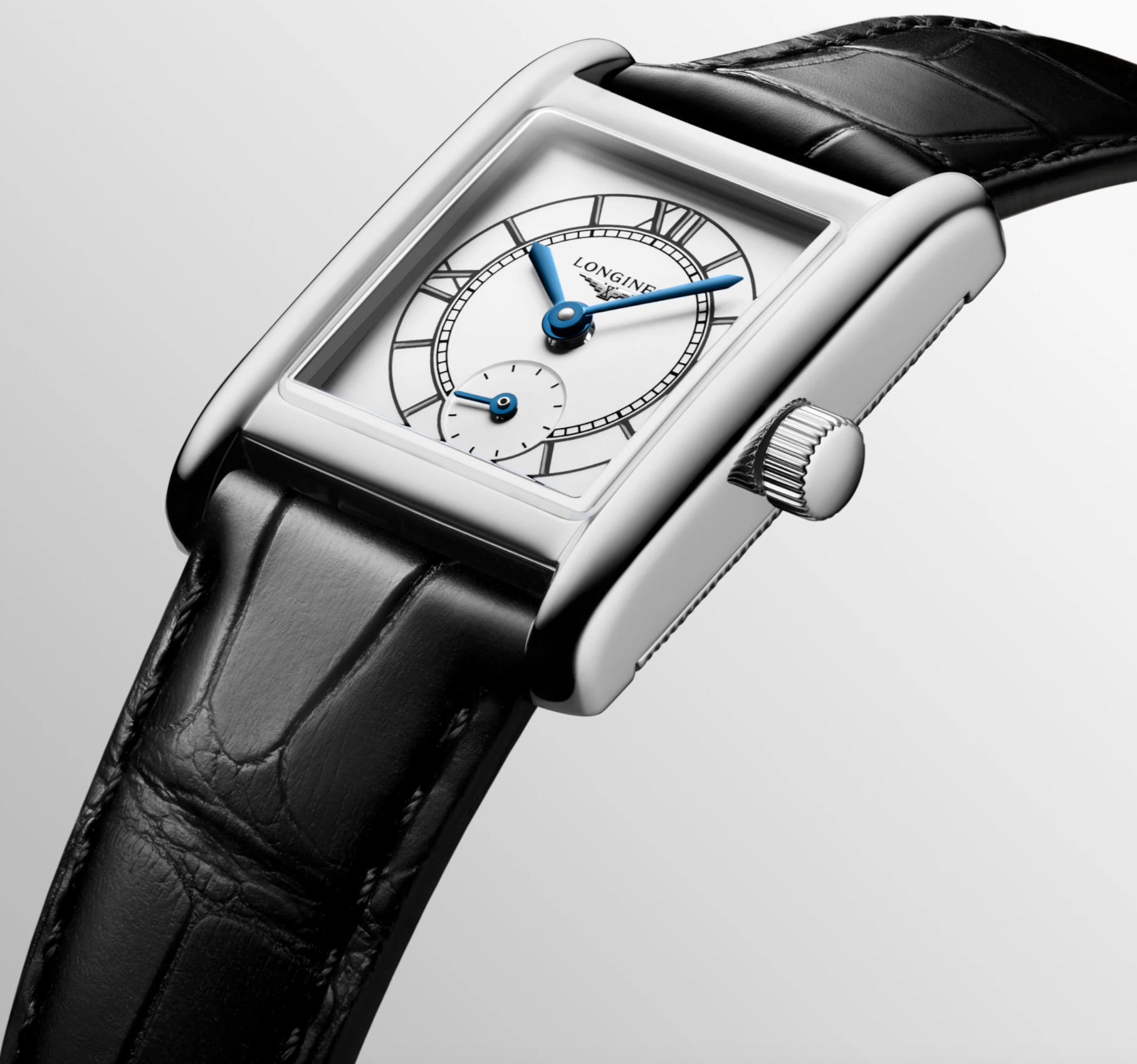 Longines Mini Dolce Vita Cuero negro L5.200.4.75.2