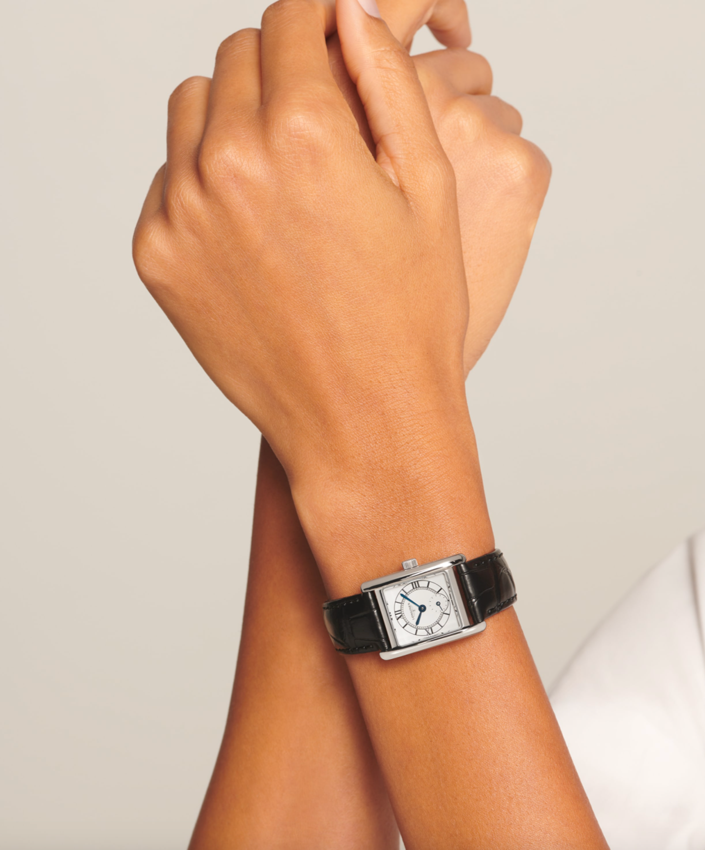 Longines Mini Dolce Vita Cuero negro L5.200.4.75.2