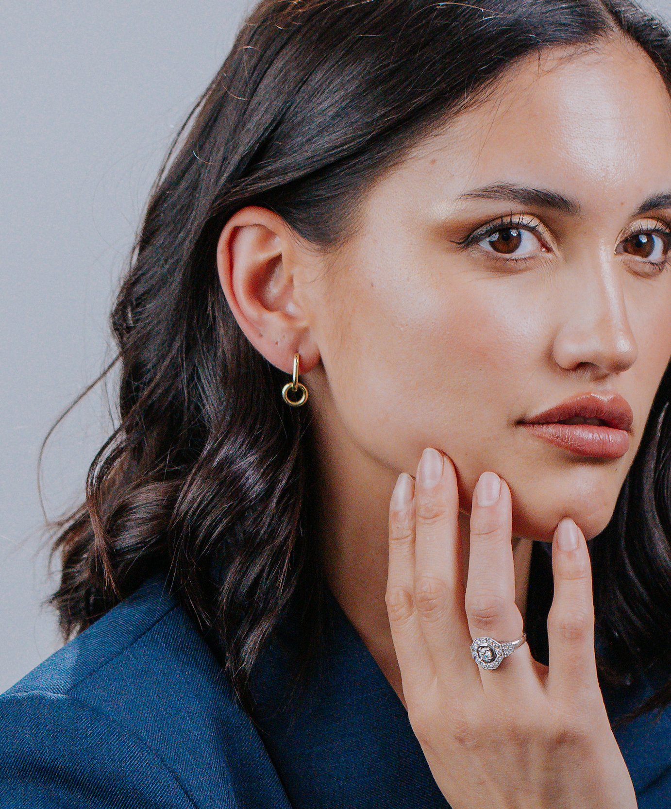 Par de Aros Doble Oro 18 Kilates