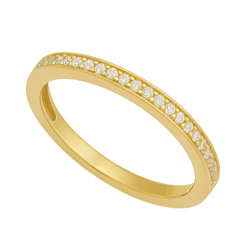 Anillo Oro Amarillo 18 K, Circón