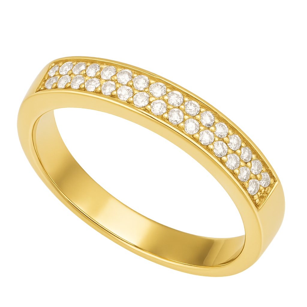 Anillo Oro Amarillo 18 K, Circón