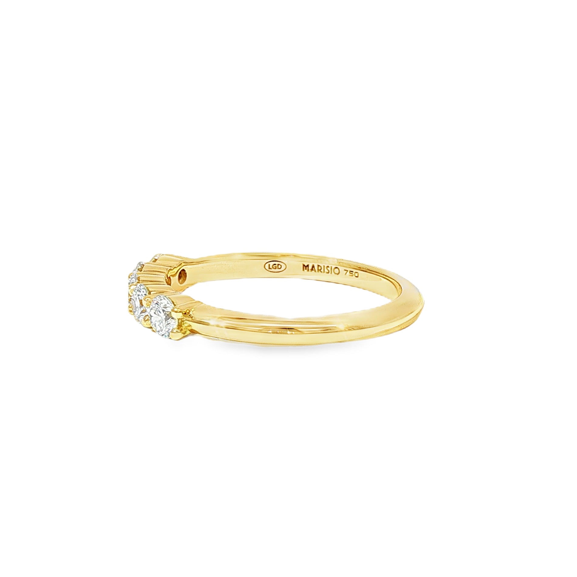 Anillo Quintillo de Oro Amarillo 18K Diamantes de Laboratorio