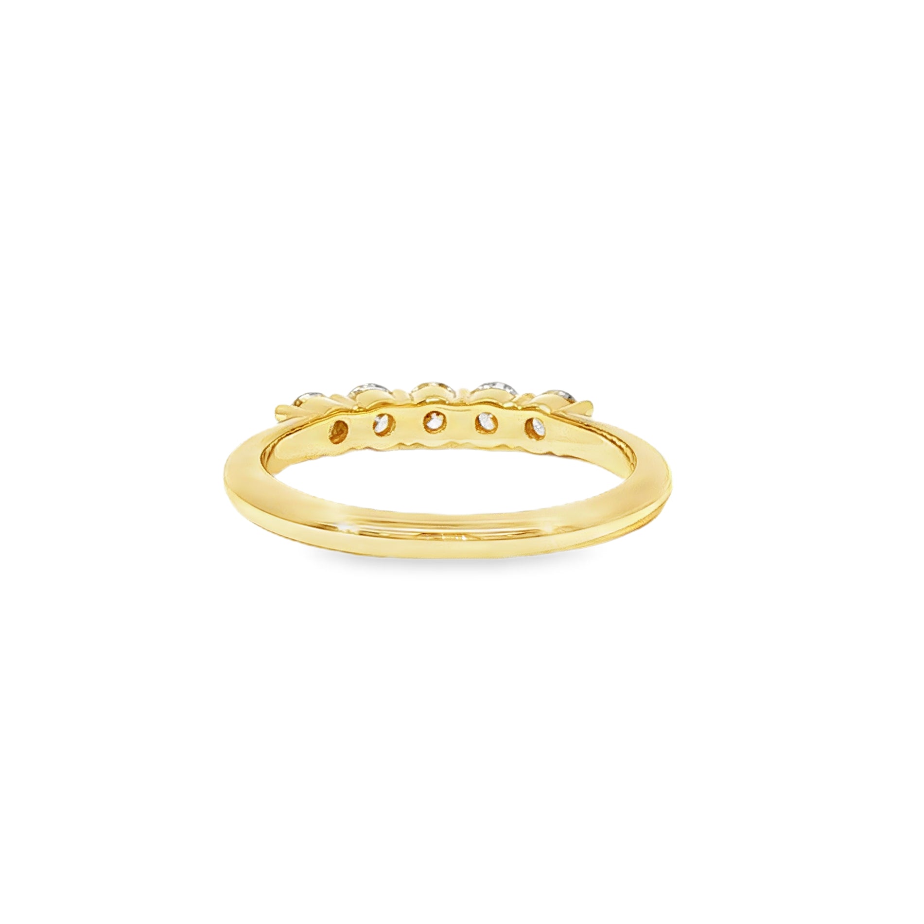 Anillo Quintillo de Oro Amarillo 18K Diamantes de Laboratorio