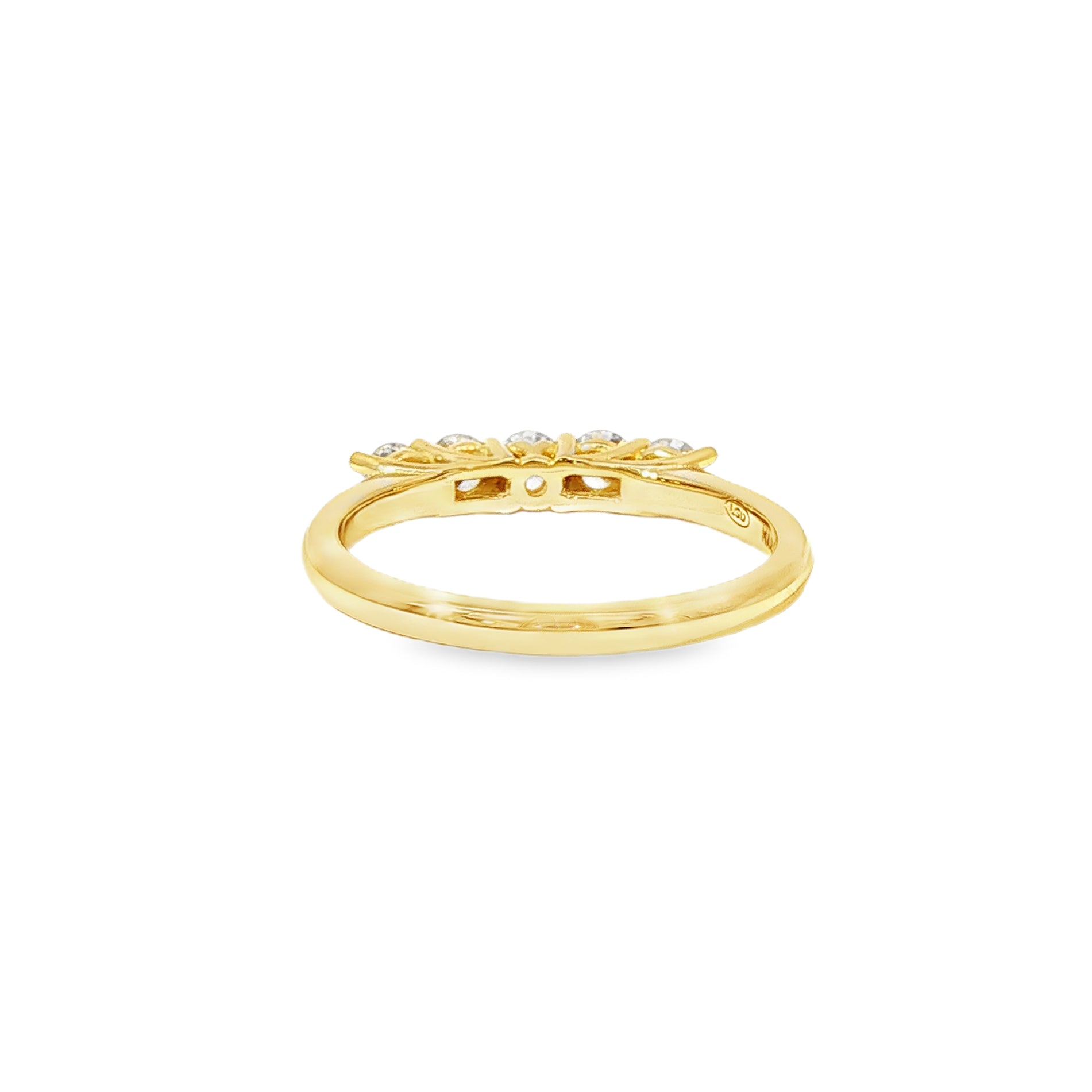 Anillo Quintillo de Oro Amarillo 18K Diamantes de Laboratorio