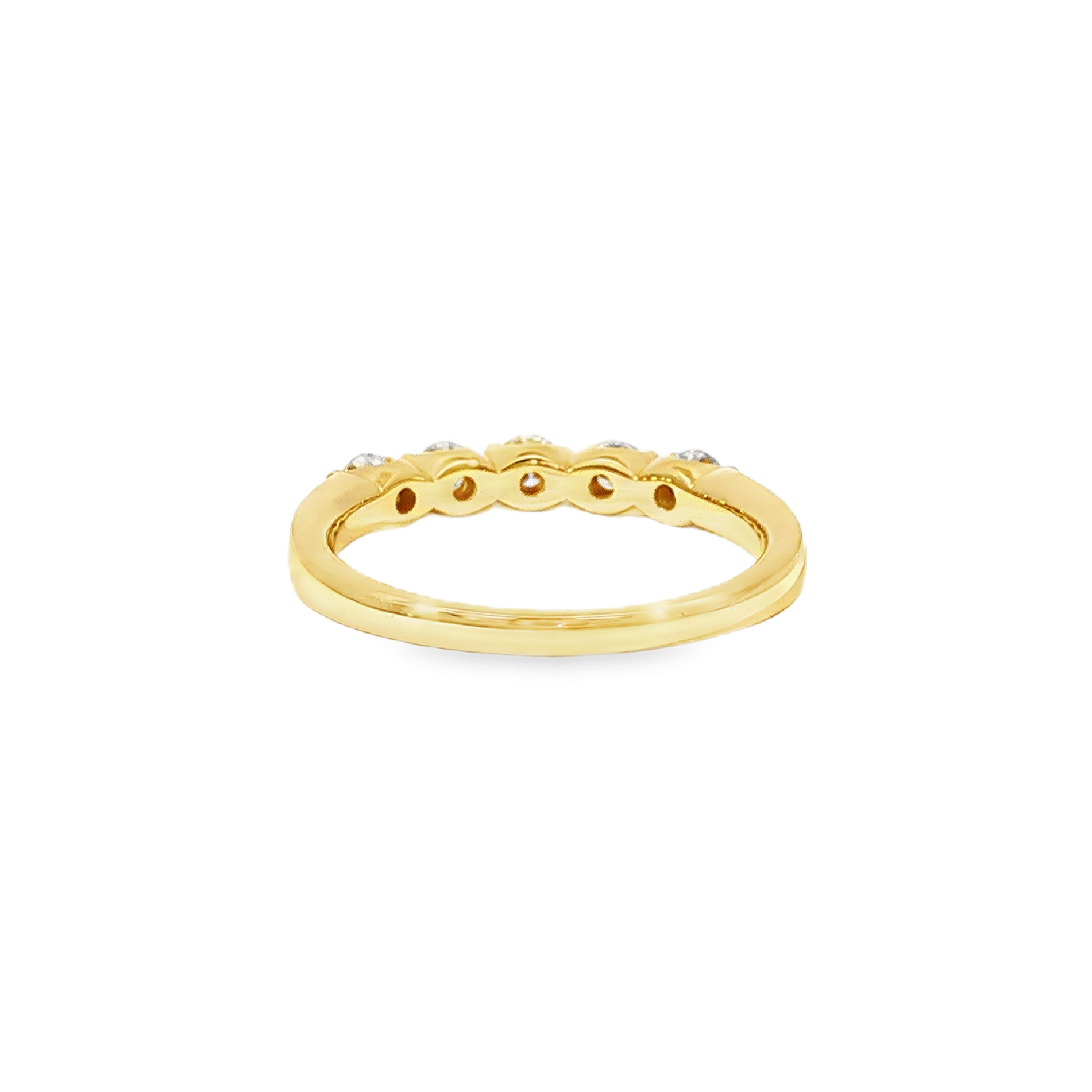 Anillo Quintillo de Oro Amarillo 18K Diamantes de Laboratorio