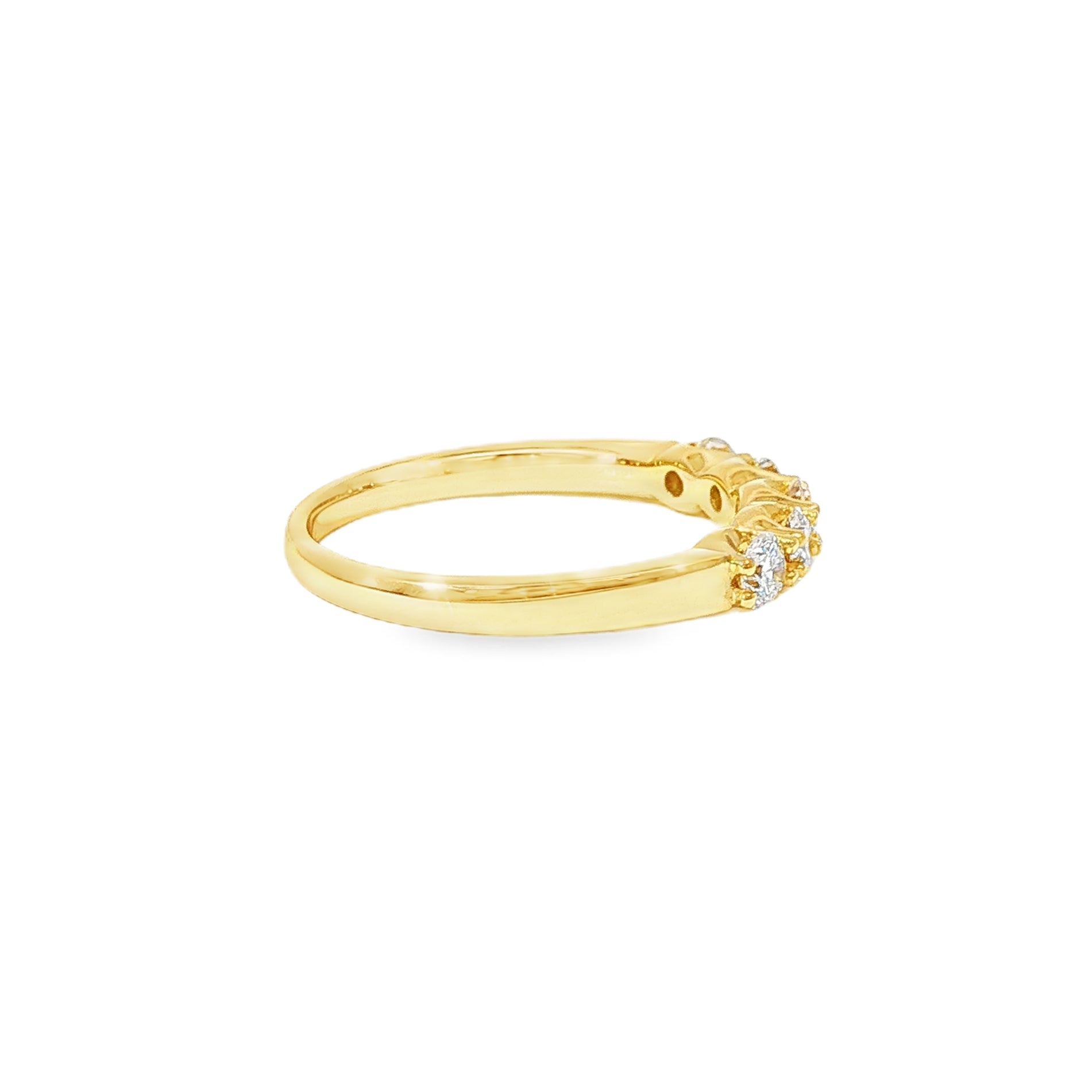 Anillo Quintillo de Oro Amarillo 18K Diamantes de Laboratorio