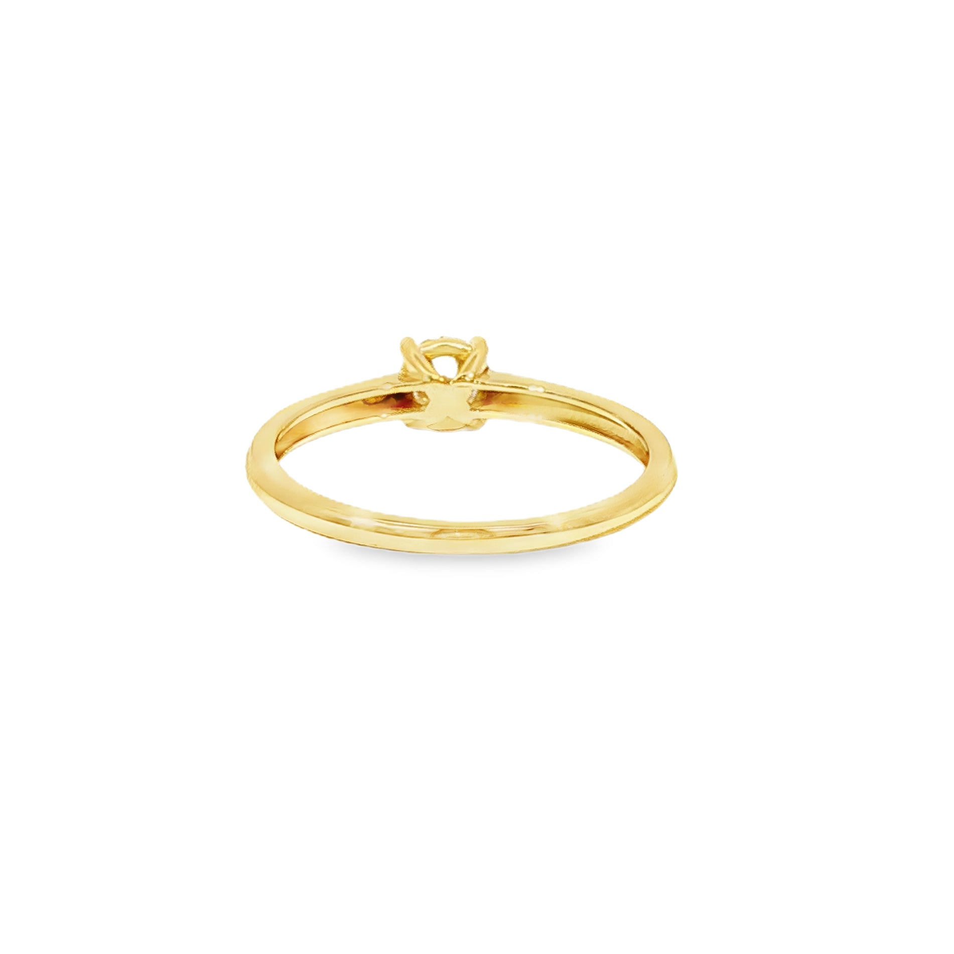 Anillo Solitario de Oro Amarillo 18K Diamantes de Laboratorio