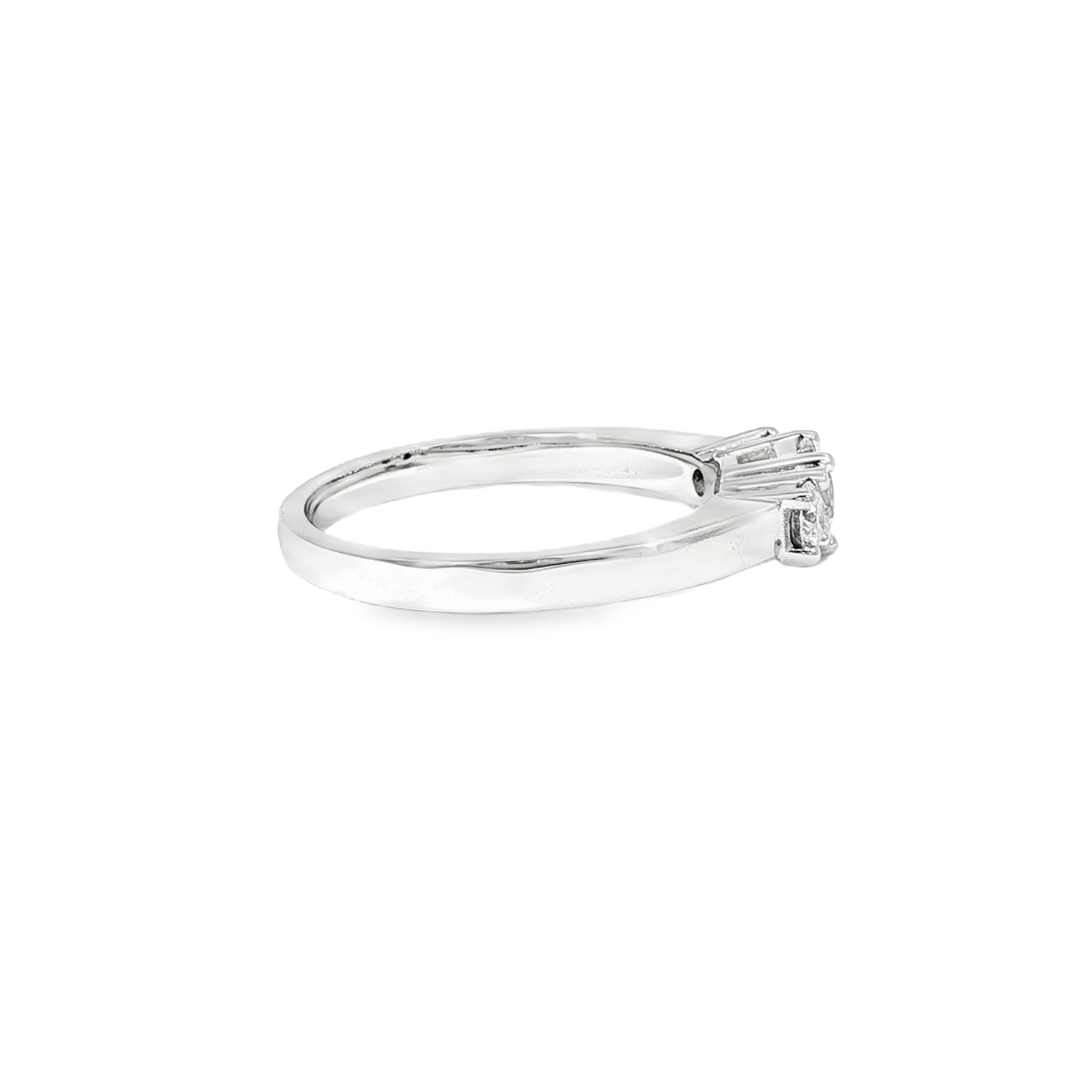Anillo Tricillo de Oro Blanco 18K Diamantes de Laboratorio