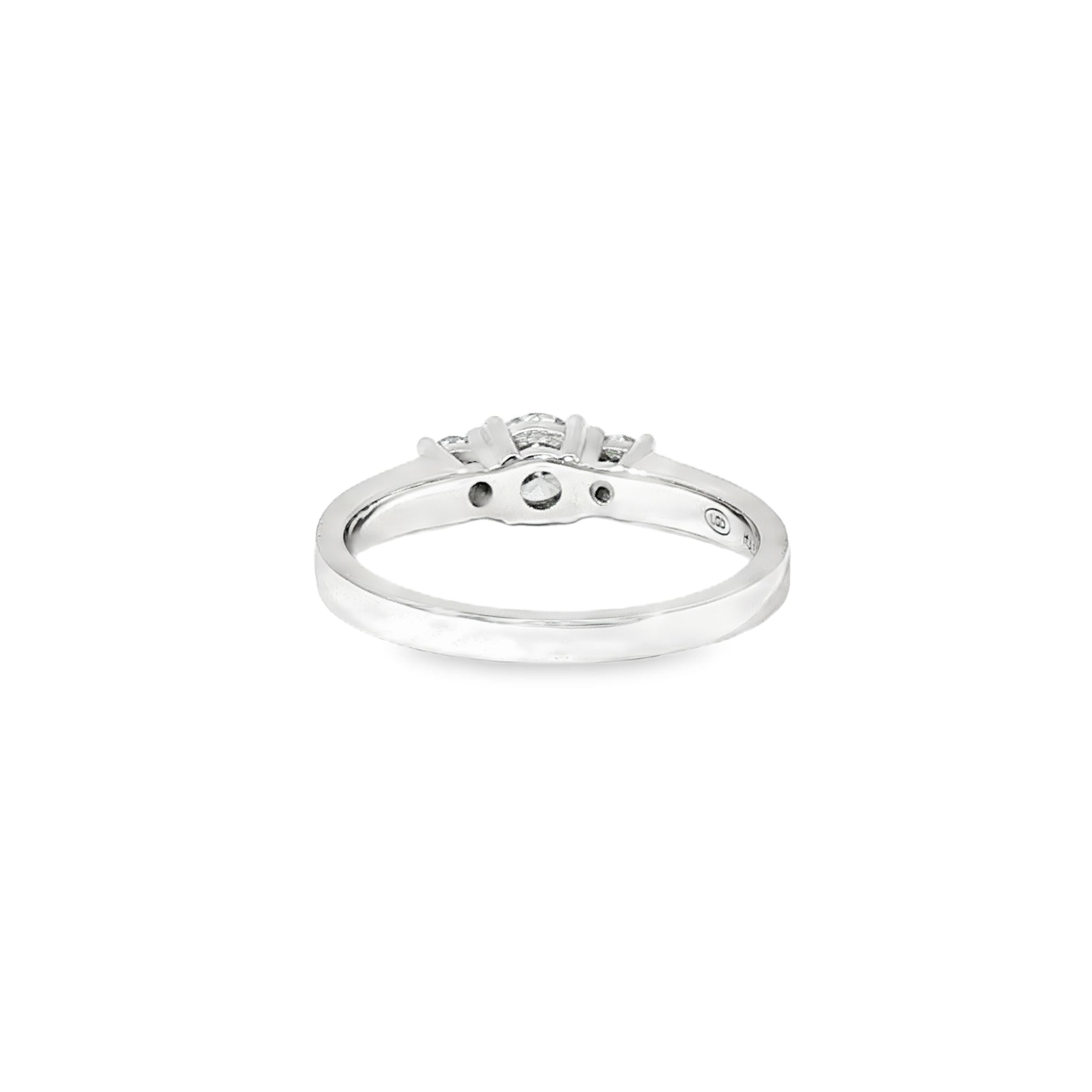 Anillo Tricillo de Oro Blanco 18K Diamantes de Laboratorio