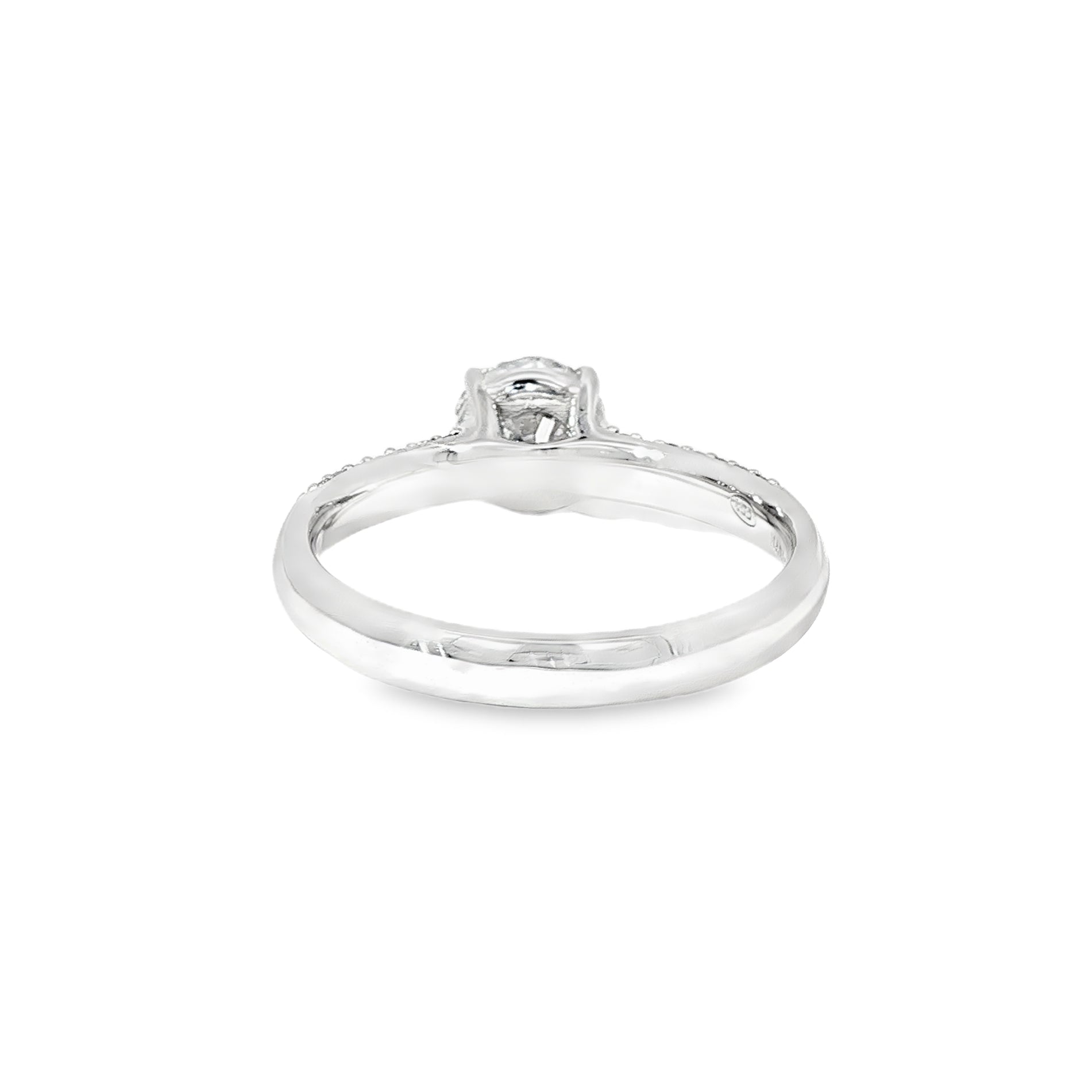 Anillo Solitario Oro Blanco 18K Diamantes de Laboratorio