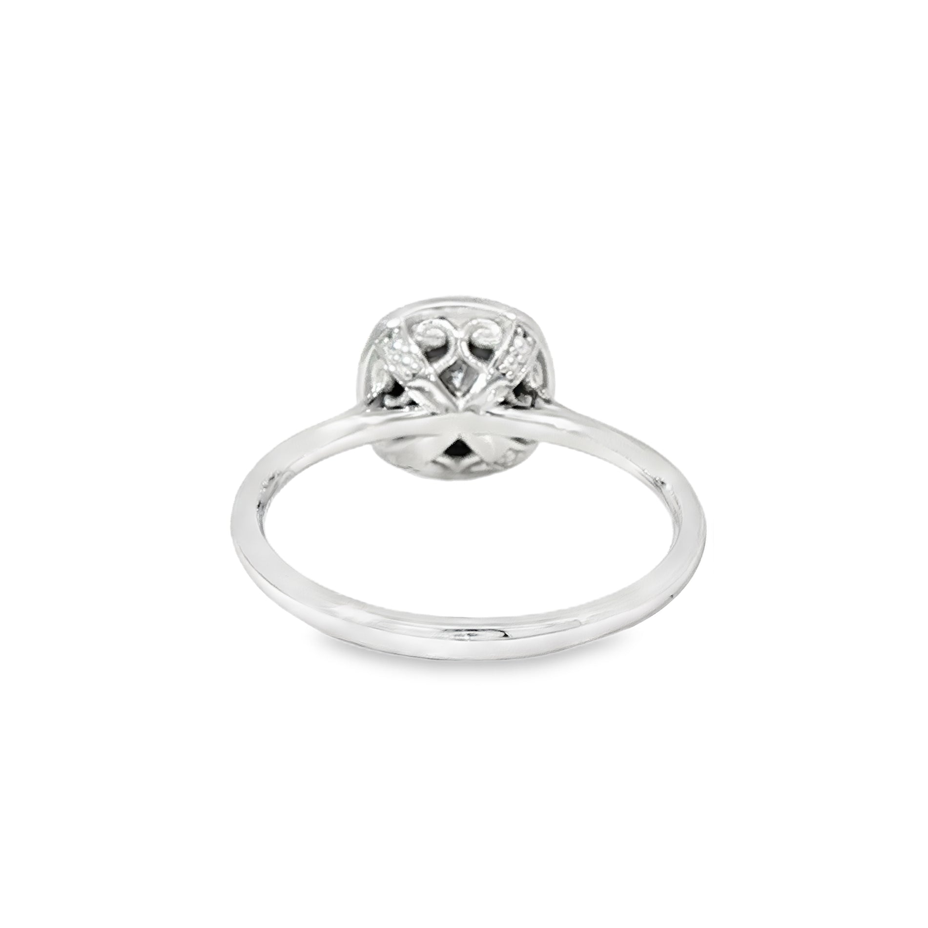 Anillo Halo de Oro Blanco 18K Diamantes de Laboratorio