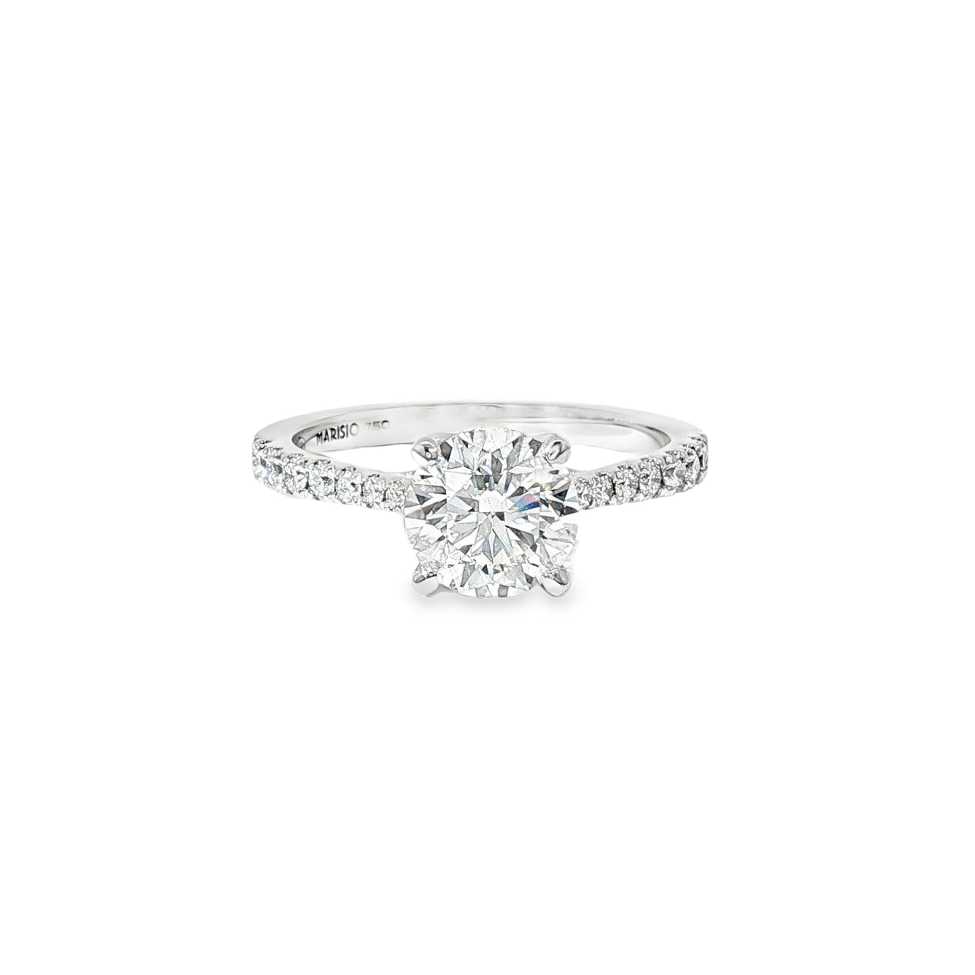 Anillo Solitario Oro Blanco 18K Diamantes de Laboratorio