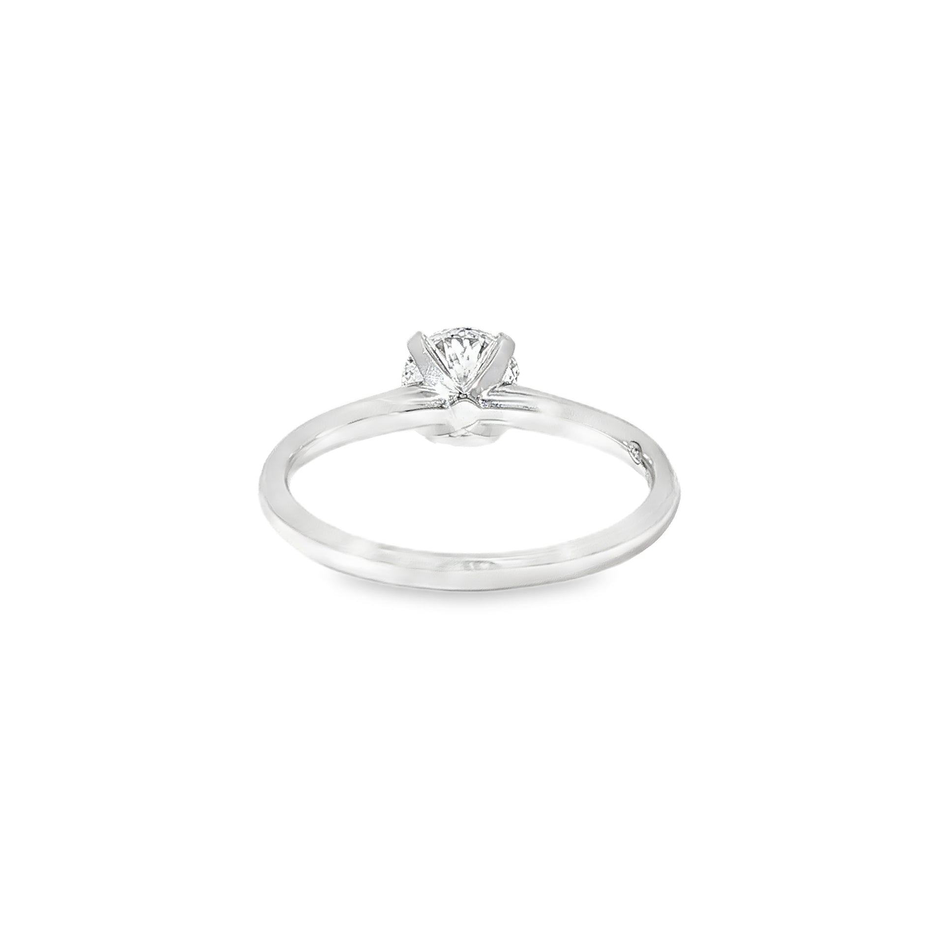 Anillo Solitario de Oro Blanco 18K Diamantes de Laboratorio