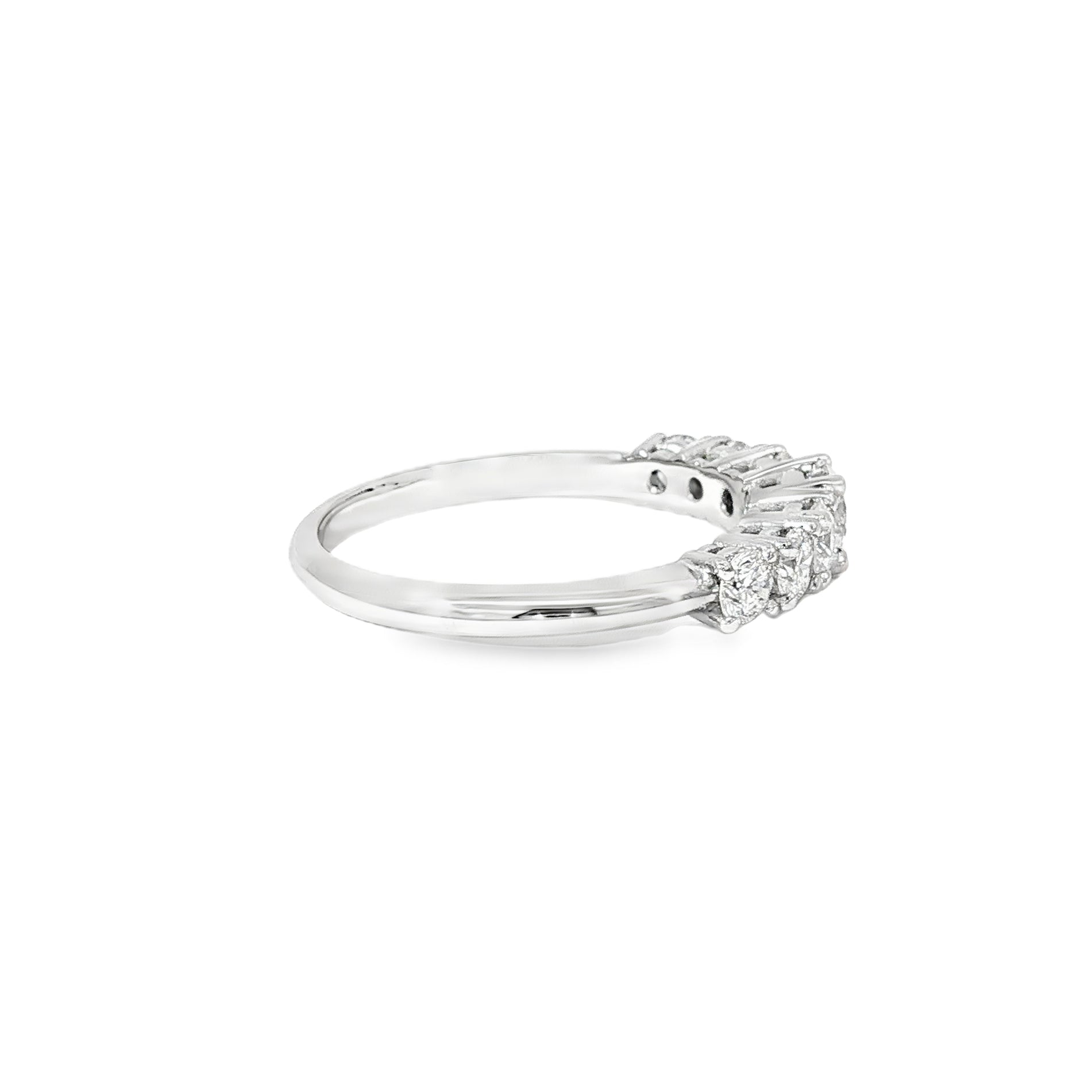 Anillo Cintillo de Oro Blanco 18K Diamantes de Laboratorio