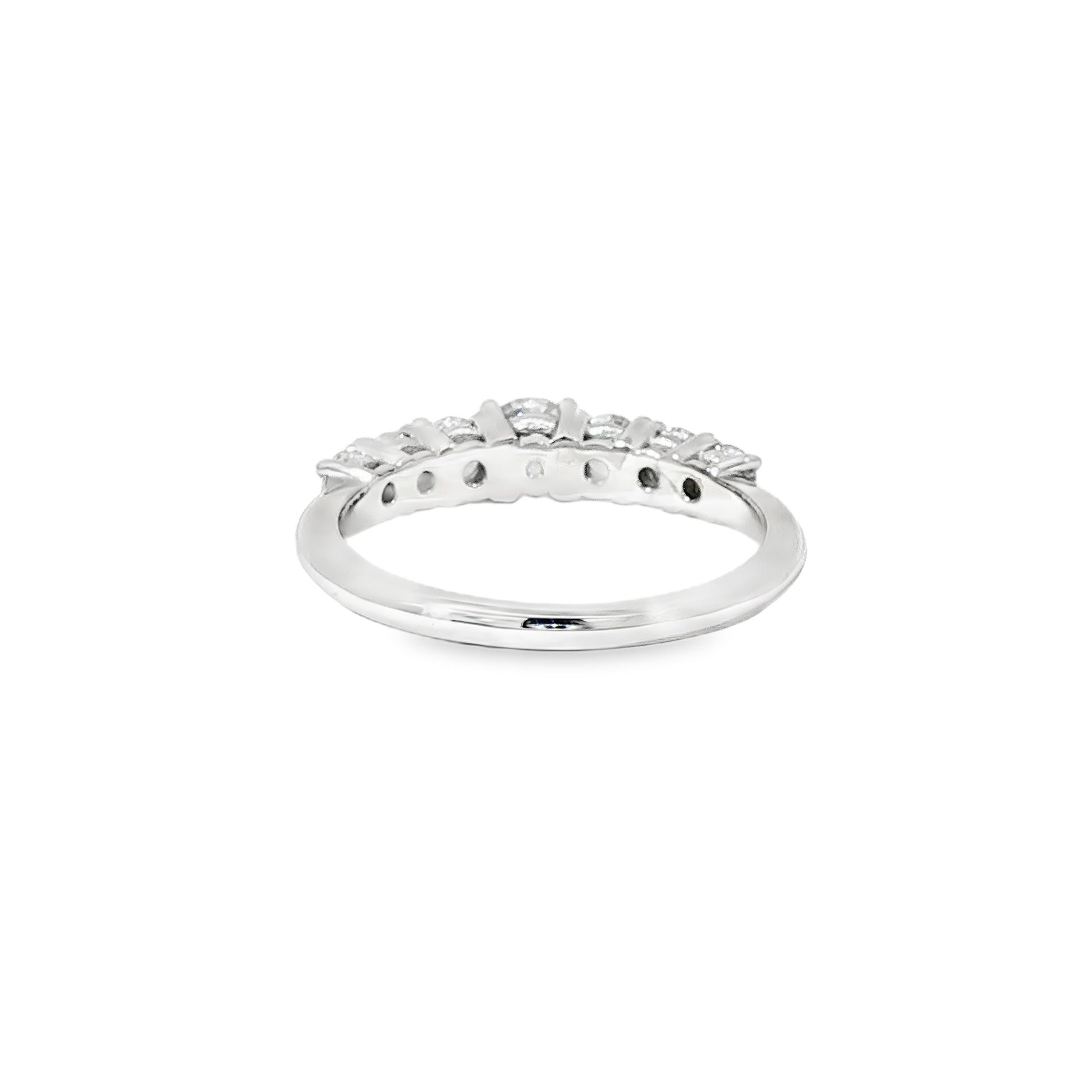 Anillo Cintillo de Oro Blanco 18K Diamantes de Laboratorio