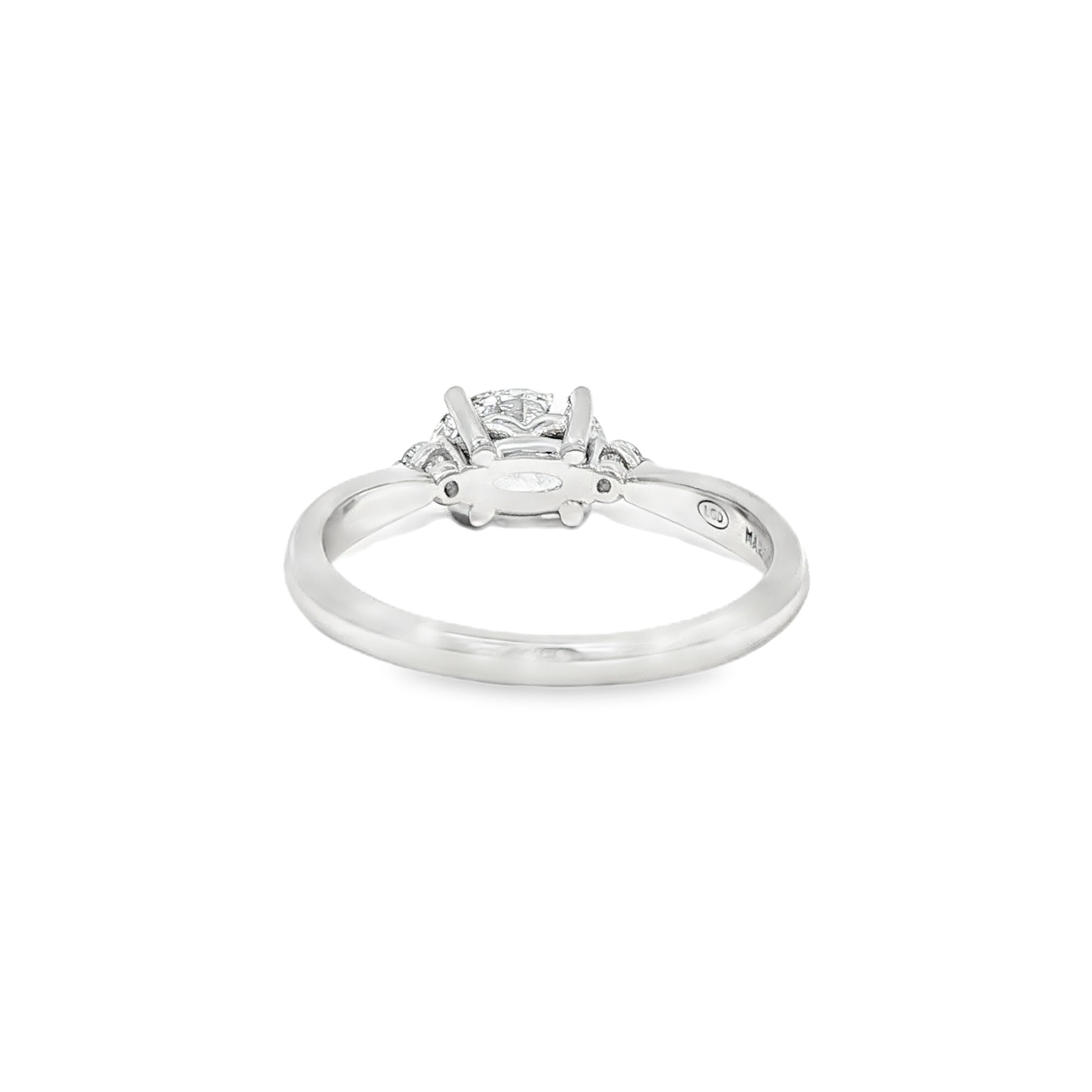 Anillo Tricillo Atemporal de Oro Blanco 18K Diamantes de Laboratorio