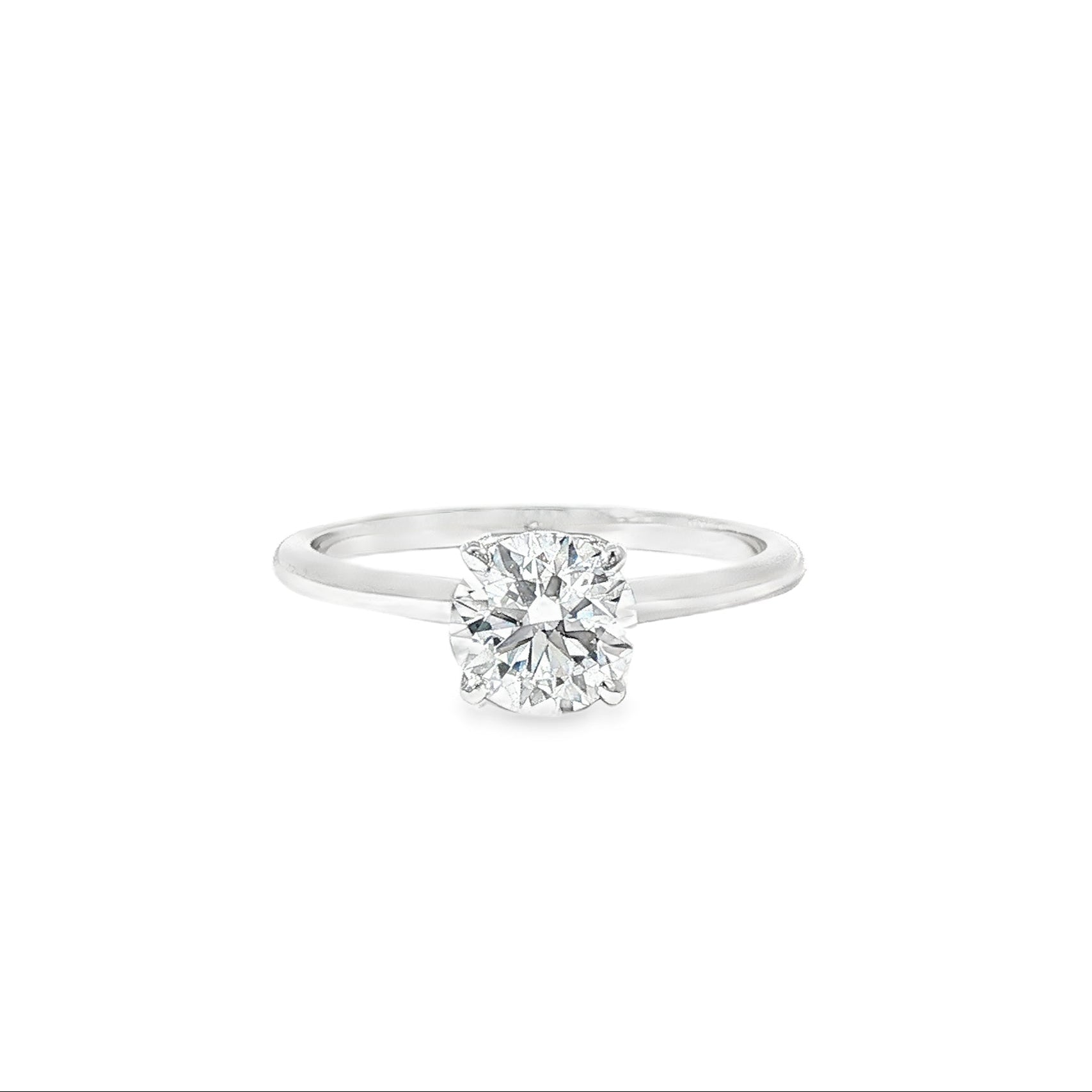 Anillo Solitario de Oro Blanco 18K Diamante de Laboratorio