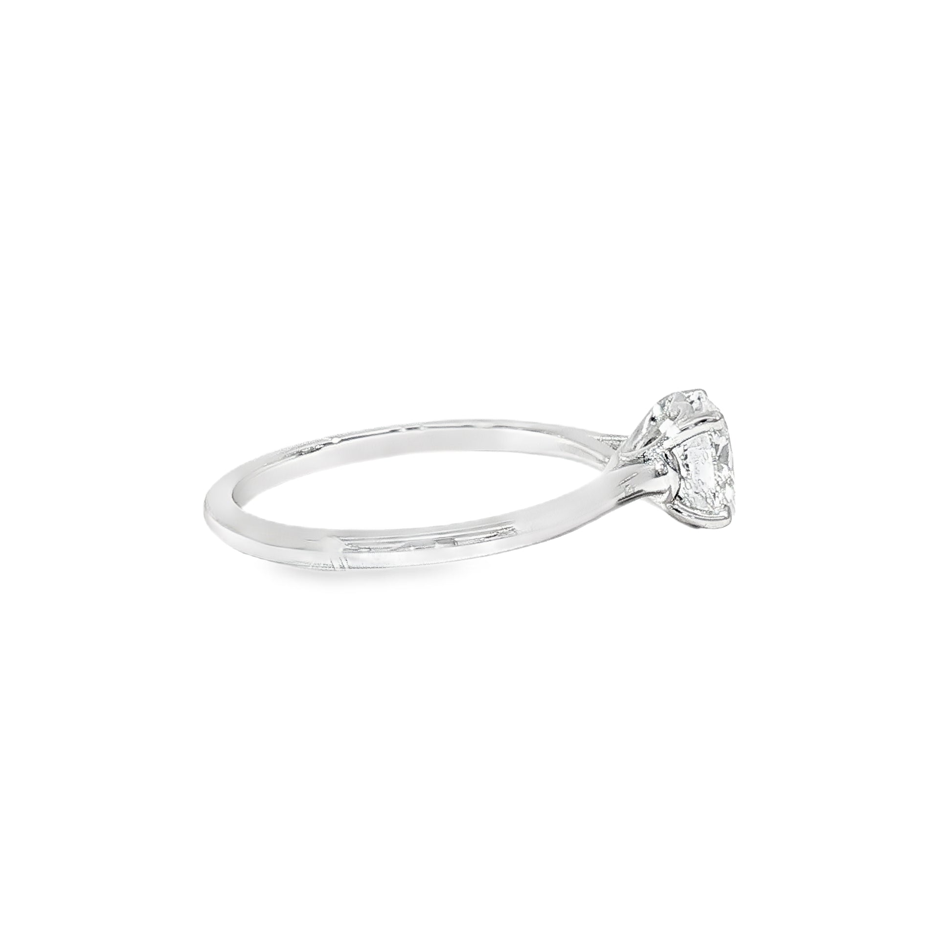 Anillo Solitario de Oro Blanco 18K Diamante de Laboratorio