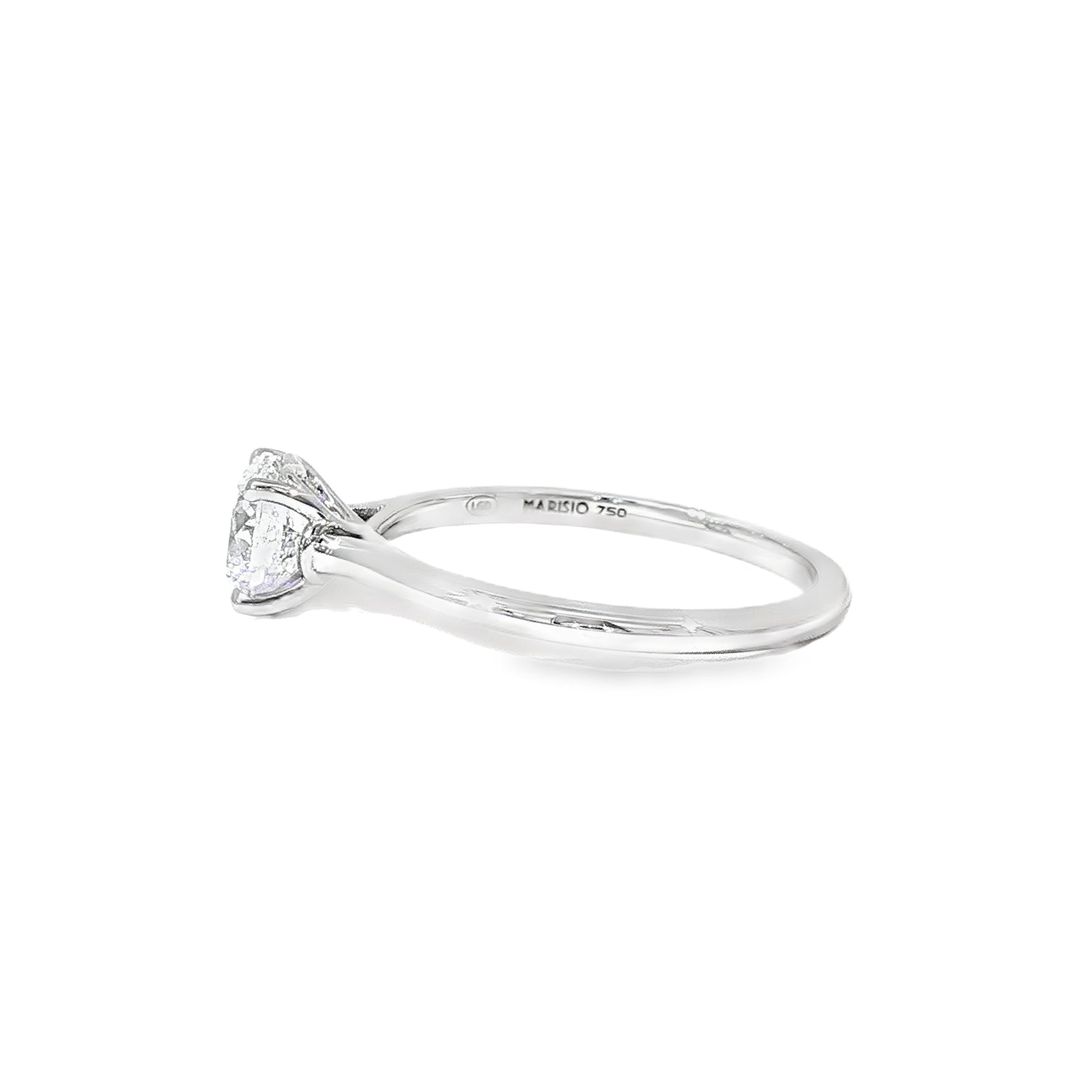 Anillo Solitario de Oro Blanco 18K Diamante de Laboratorio