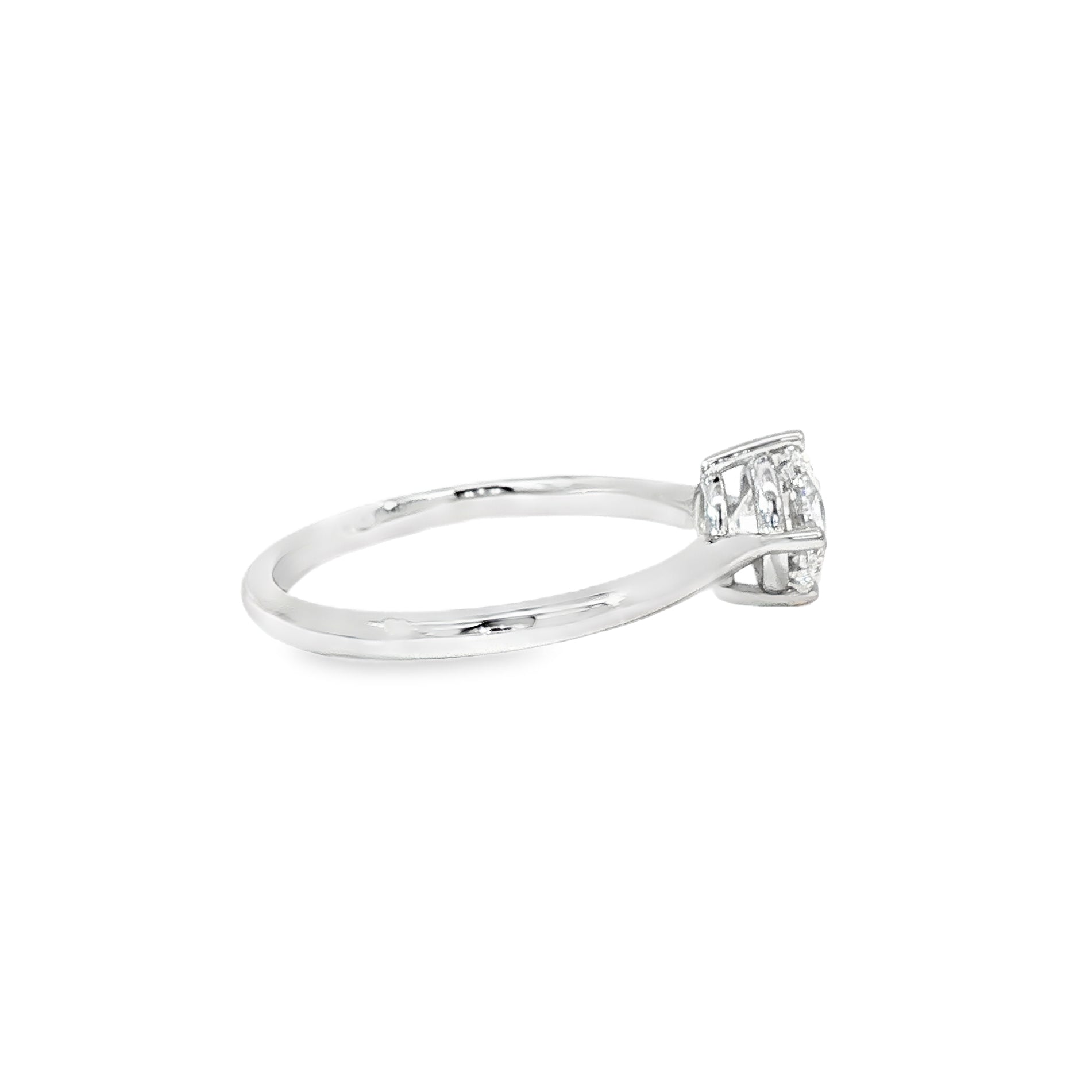 Anillo Solitario de Oro Blanco 18K Diamante de Laboratorio