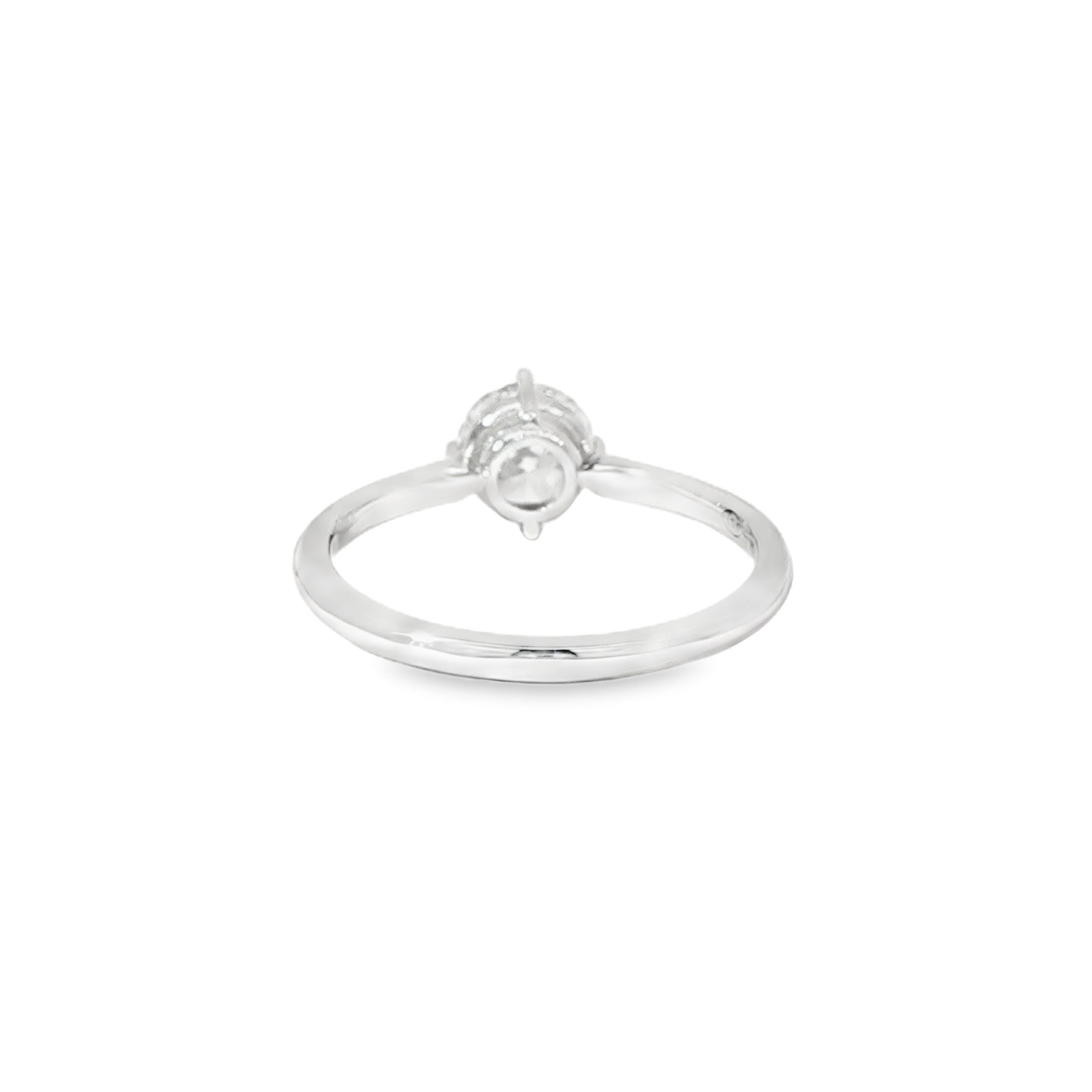 Anillo Solitario de Oro Blanco 18K Diamante de Laboratorio