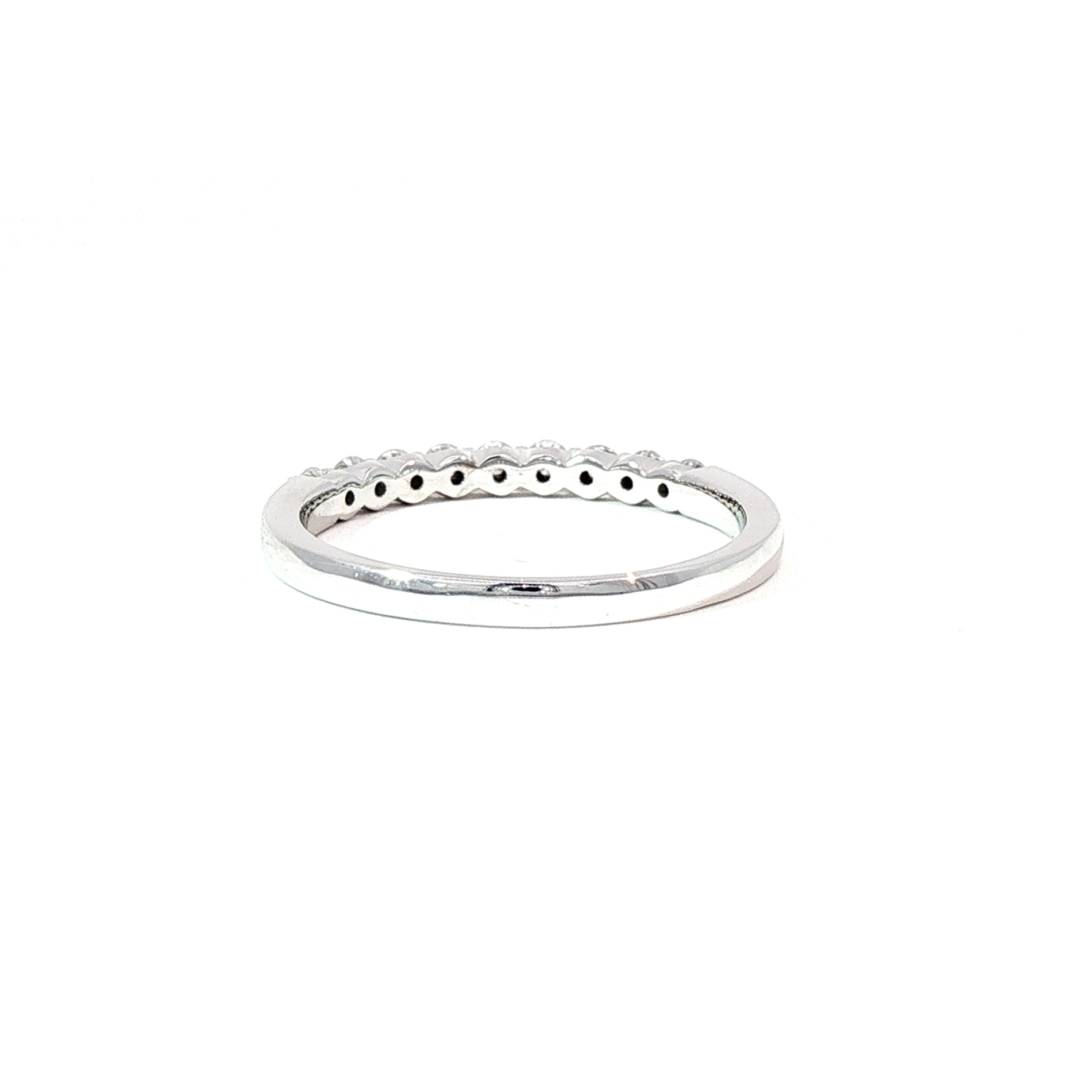 Anillo Cintillo de Oro Blanco 18K Diamantes de Laboratorio