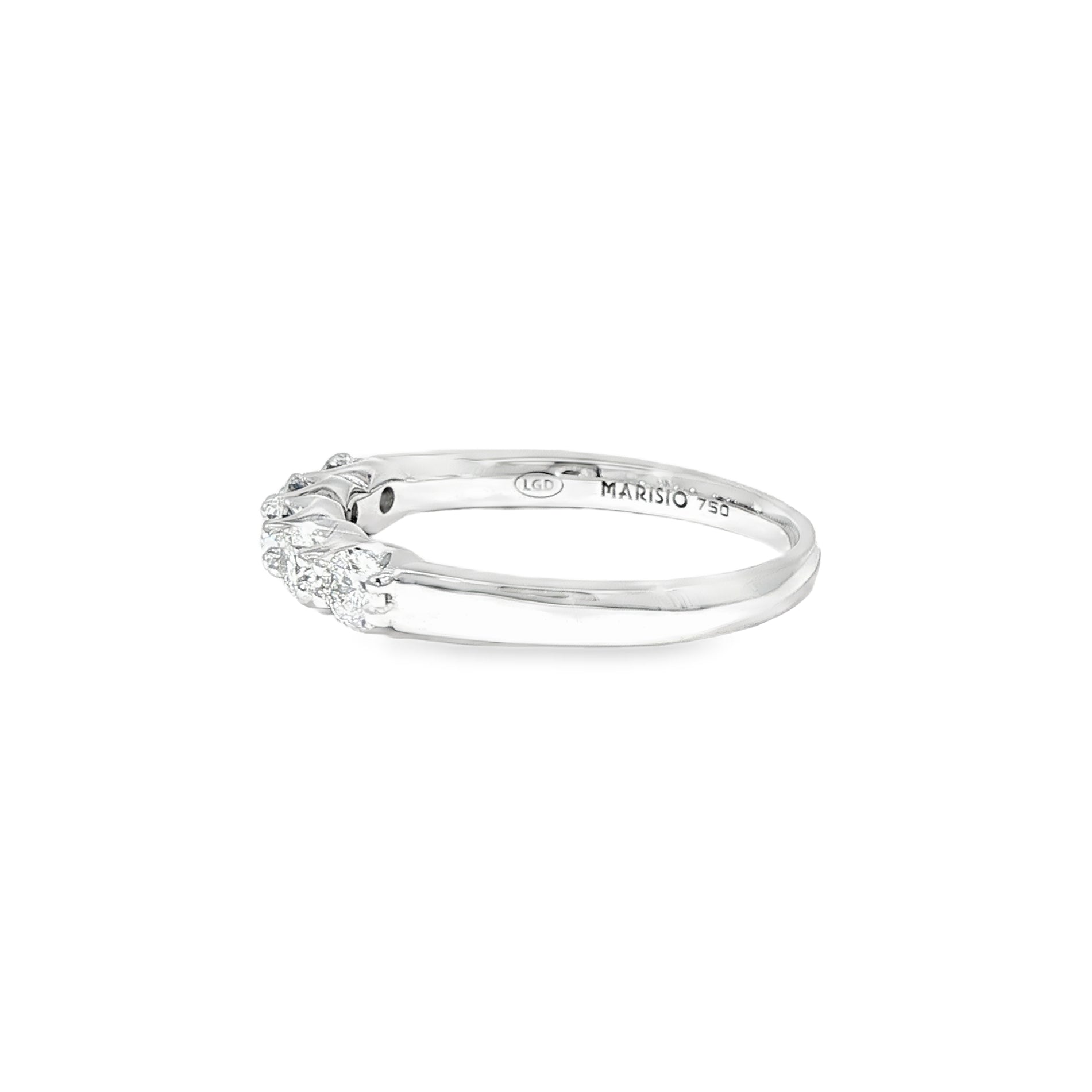 Anillo Quintillo de Oro Blanco 18K Diamantes de Laboratorio