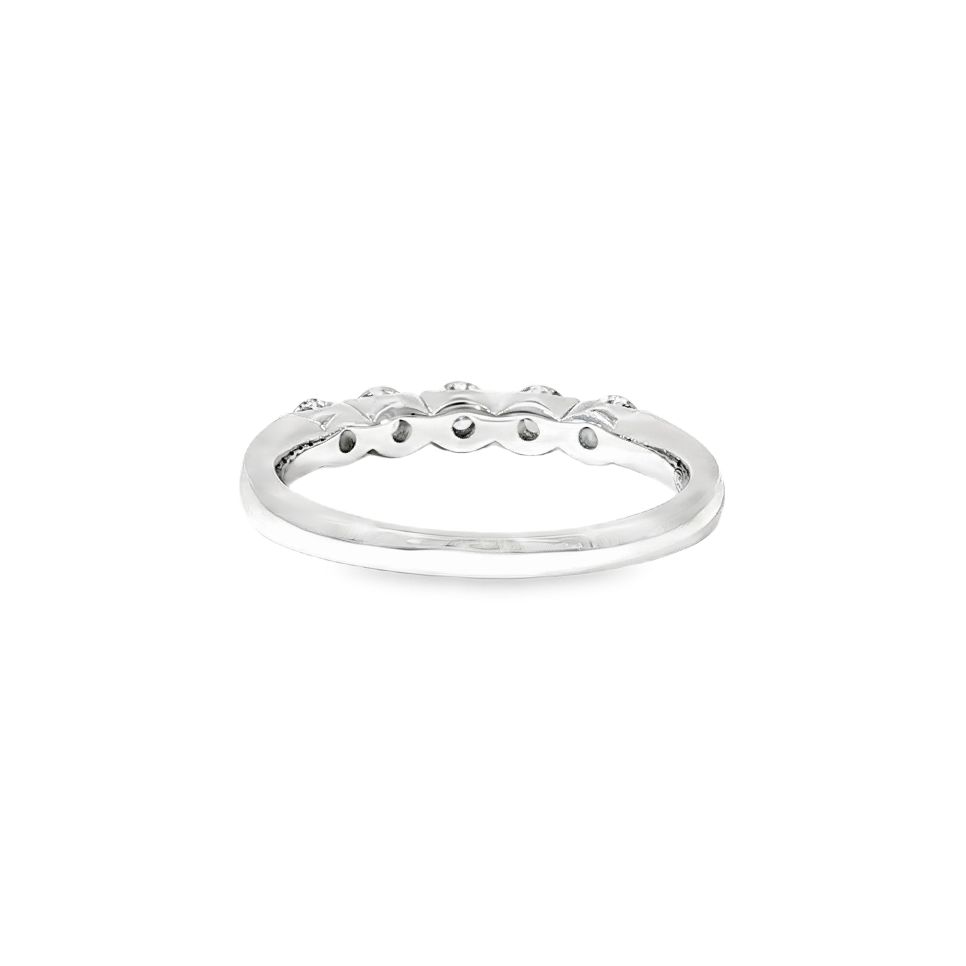Anillo Quintillo de Oro Blanco 18K Diamantes de Laboratorio