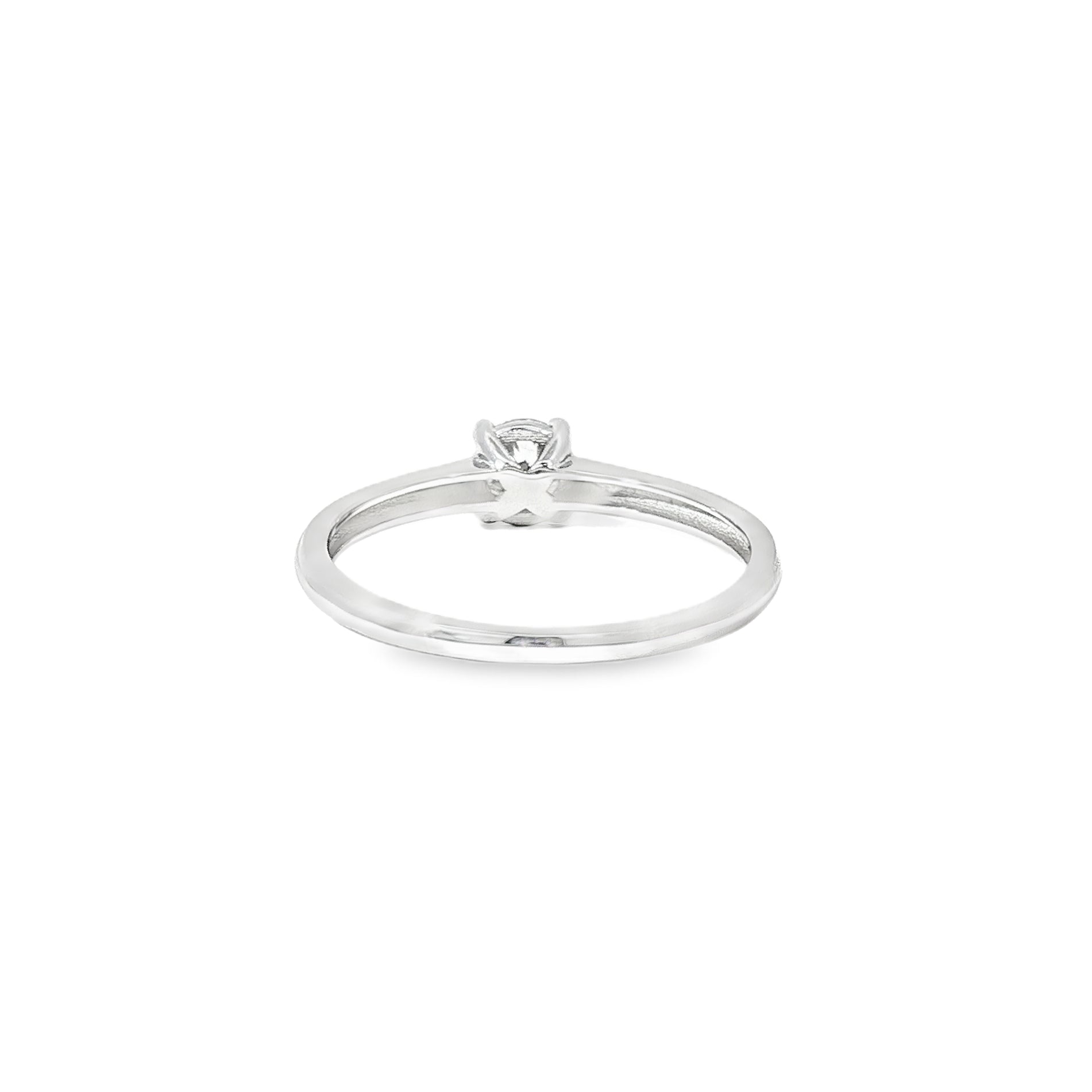 Anillo Solitario de Oro Blanco 18K Diamante de Laboratorio