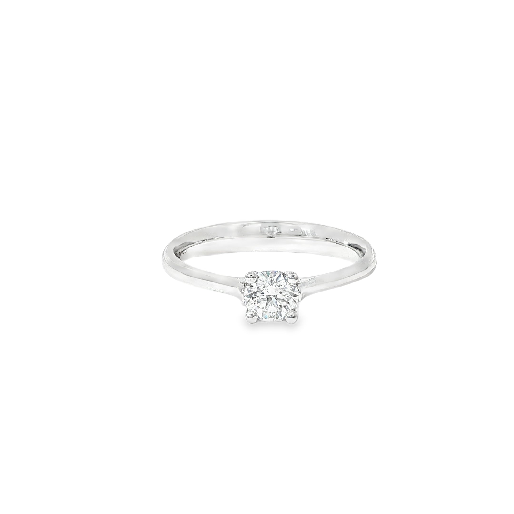 Anillo Solitario de Oro Blanco 18K Diamante de Laboratorio