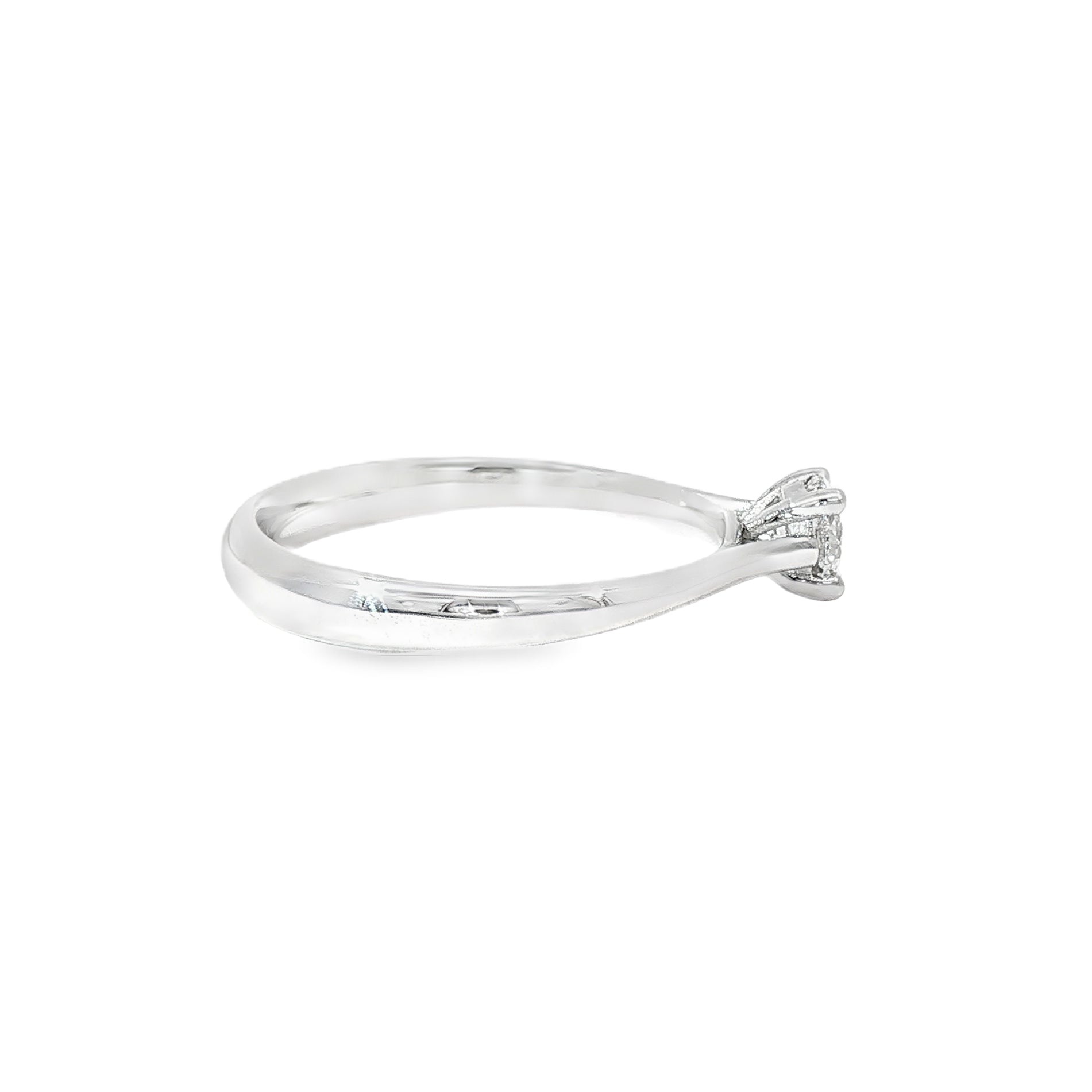 Anillo Solitario de Oro Blanco 18K Diamante de Laboratorio