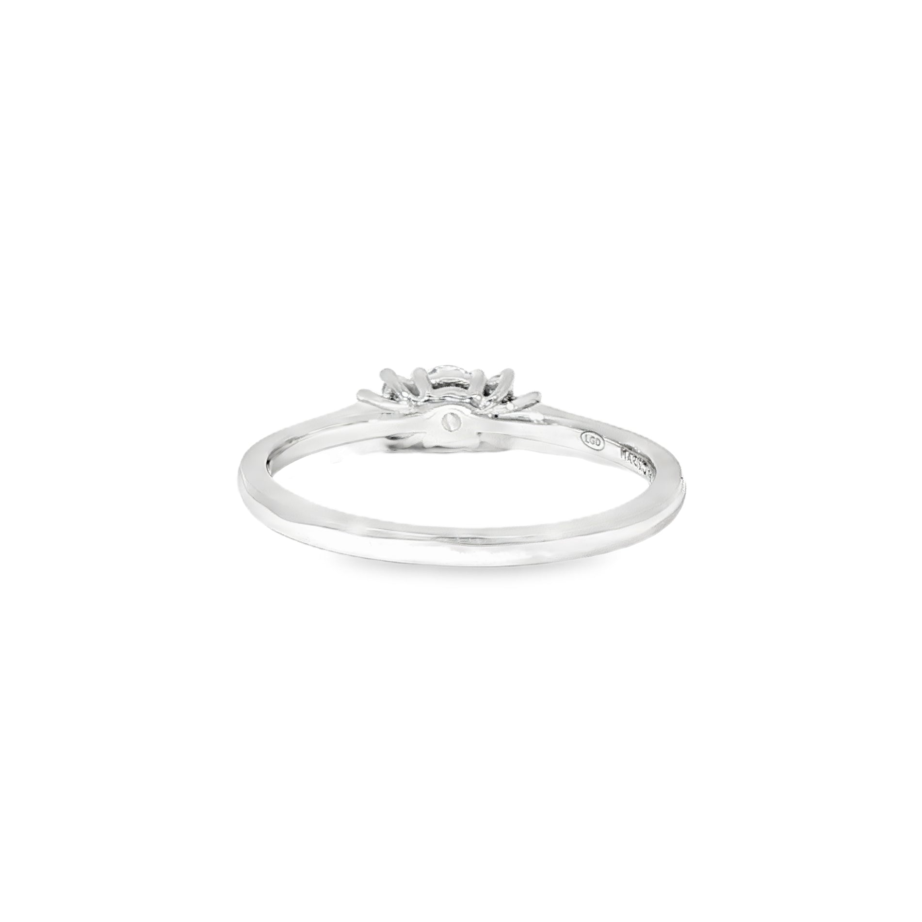 Anillo Tricillo de Oro Blanco 18K Diamantes de Laboratorio
