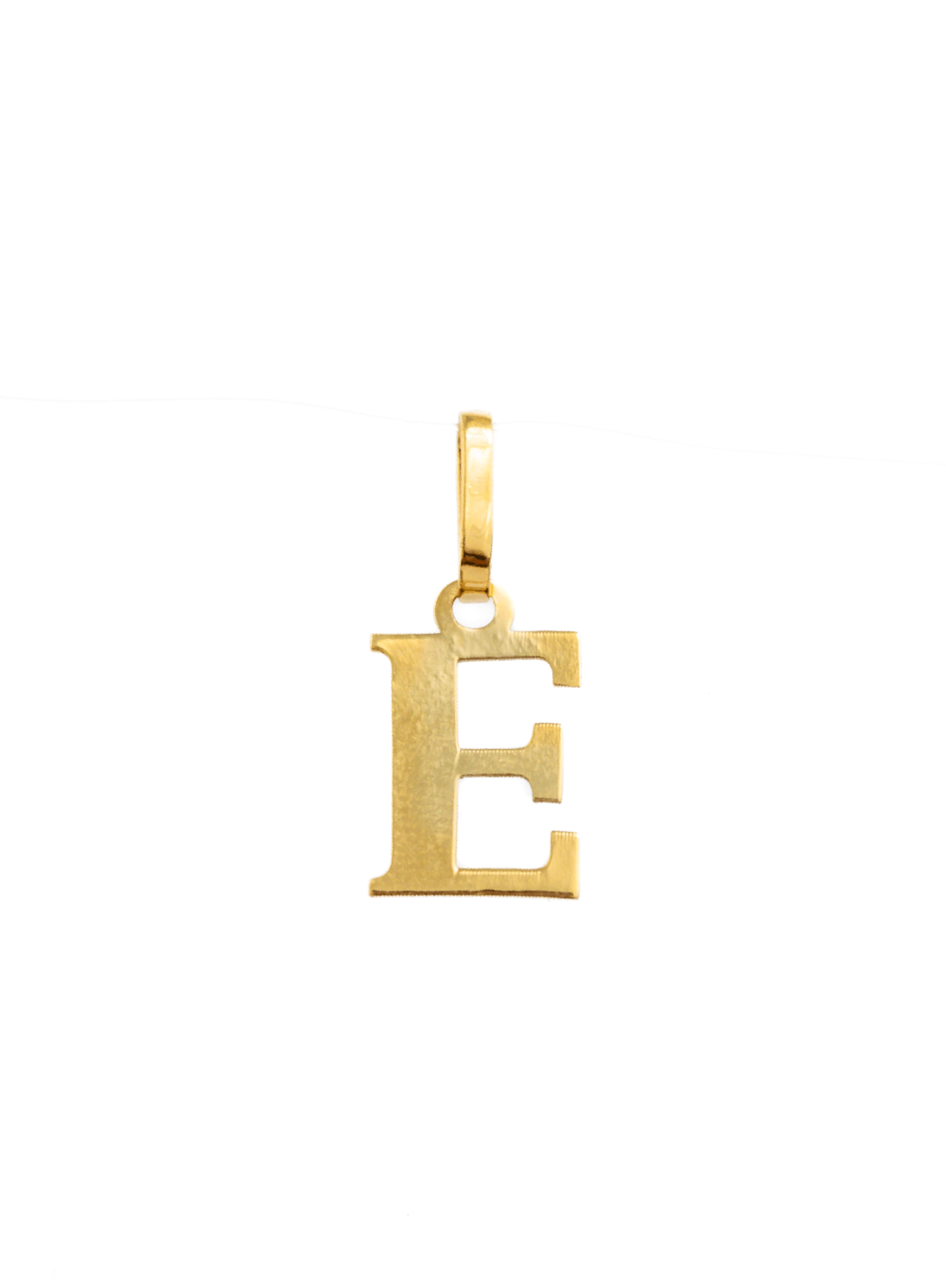 Colgante Letra "E" Oro 18 K