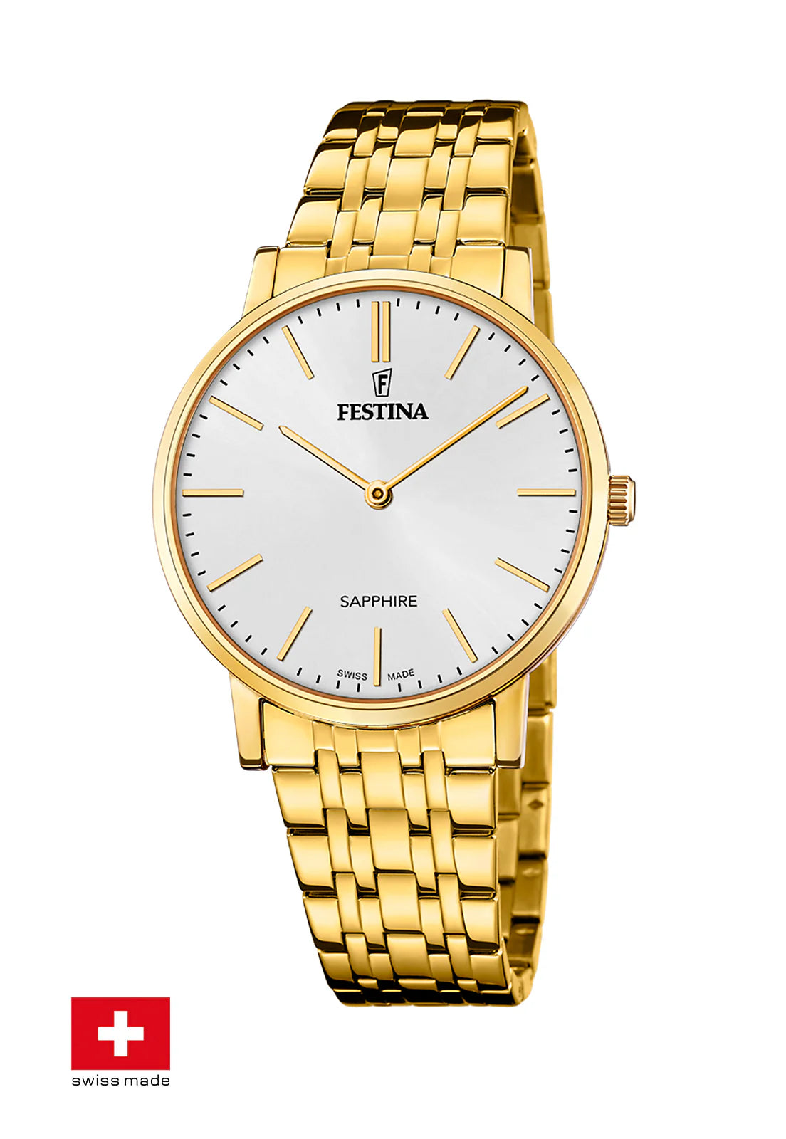 Reloj F20046/2 Festina Swiss Blanco Hombre Acero Clásico