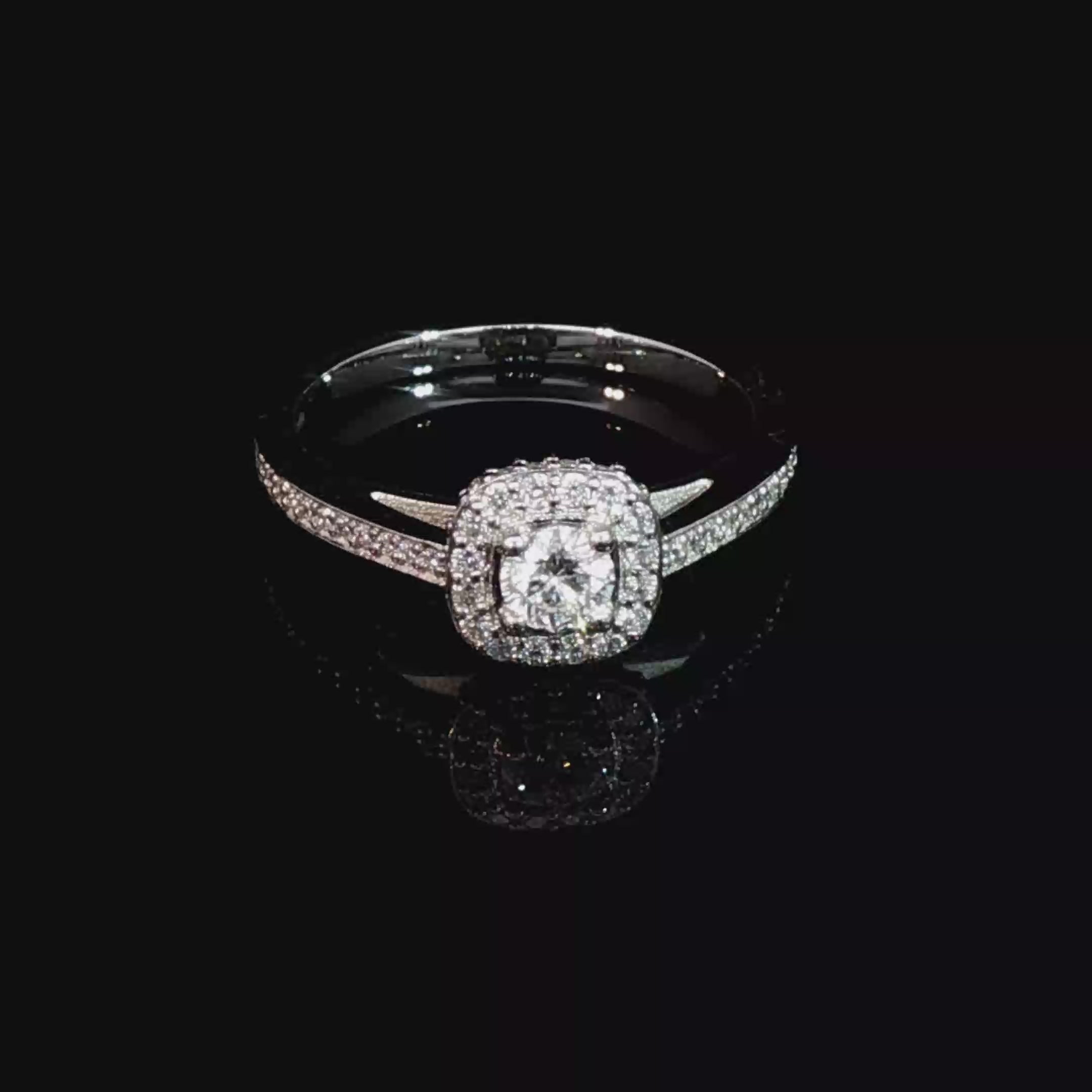 Anillo Platino Diamantes