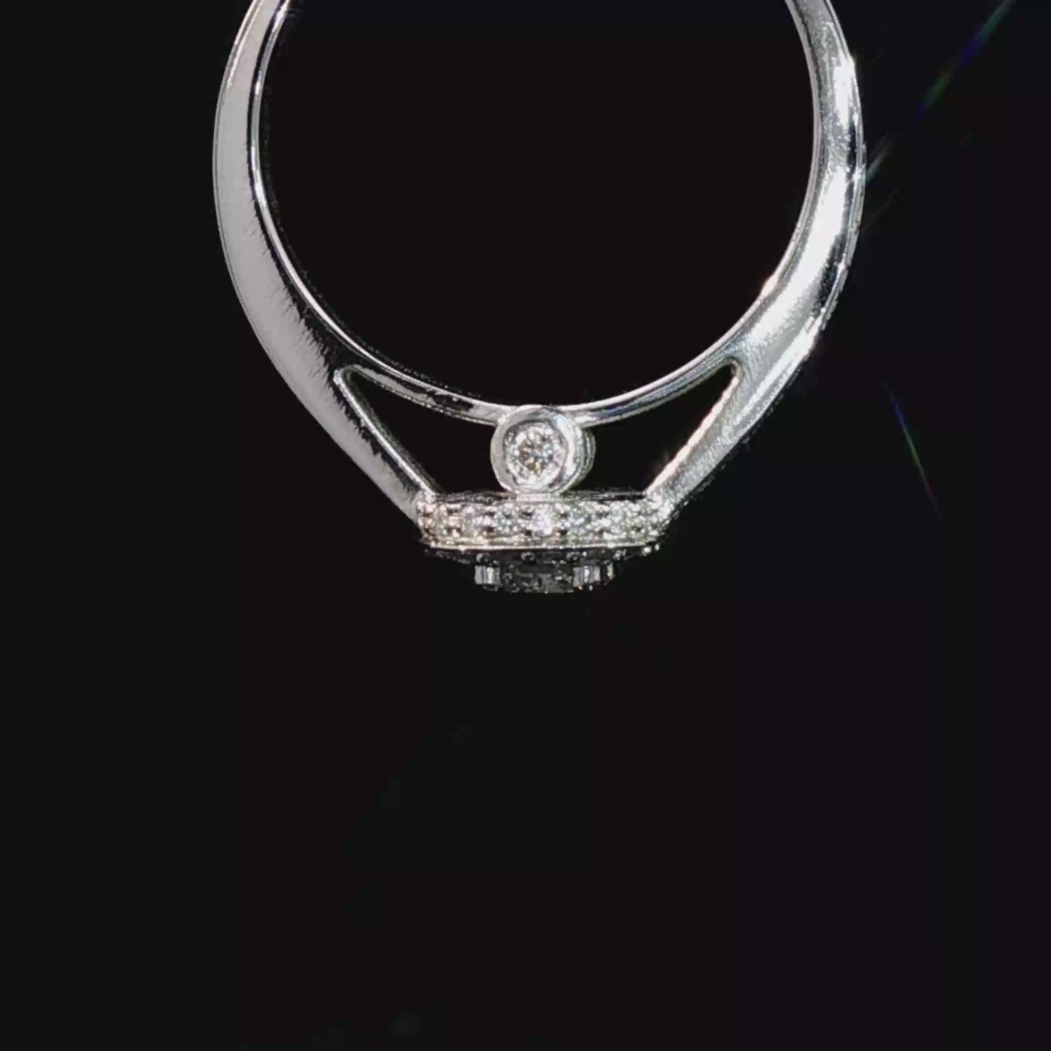 Anillo Platino Diamantes