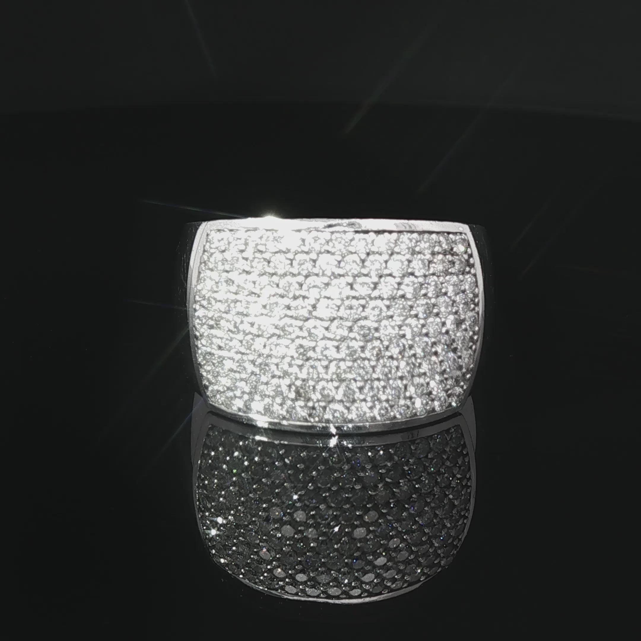 Anillo de Banda Diamantes Oro Blanco 18K